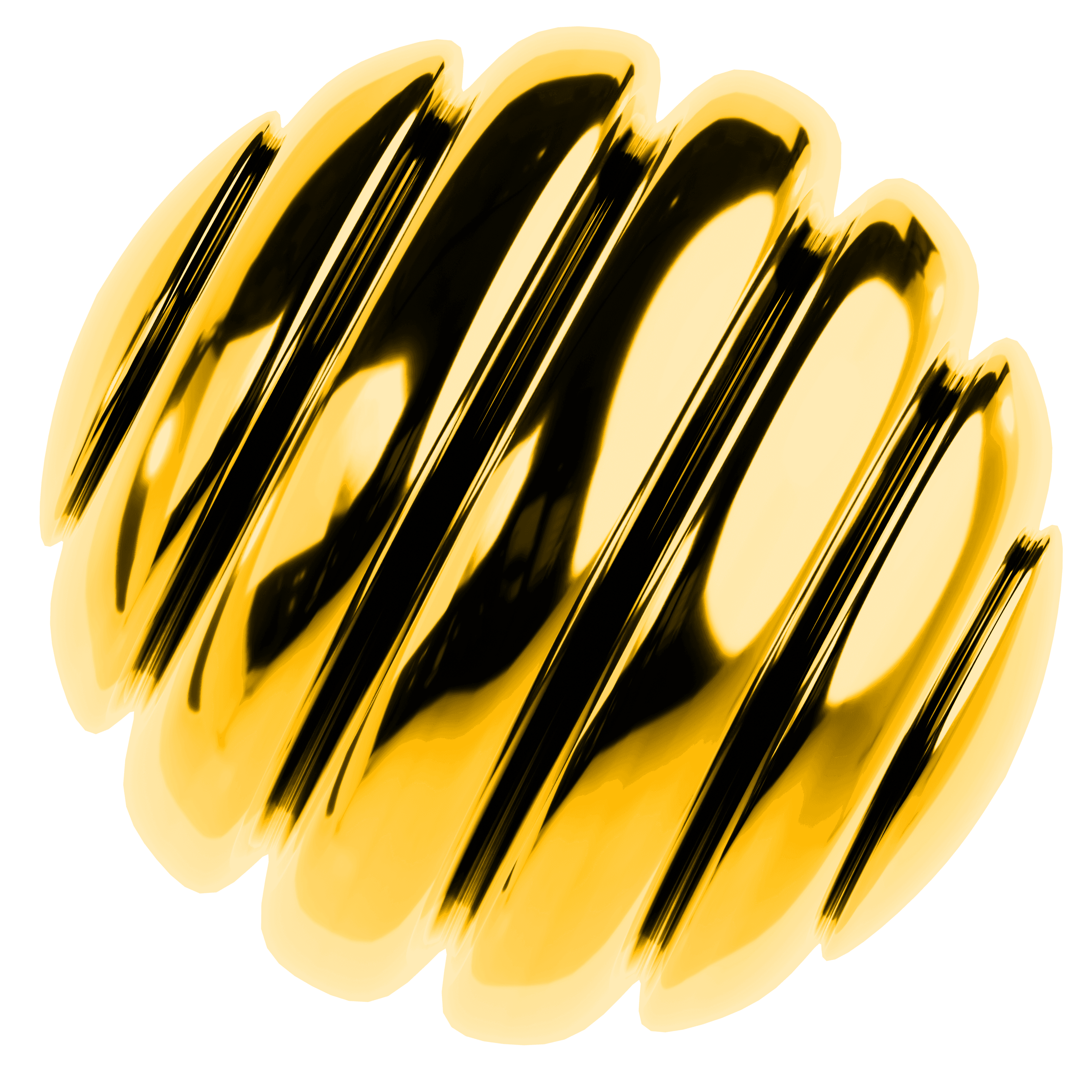 A yellow 3D sphere
