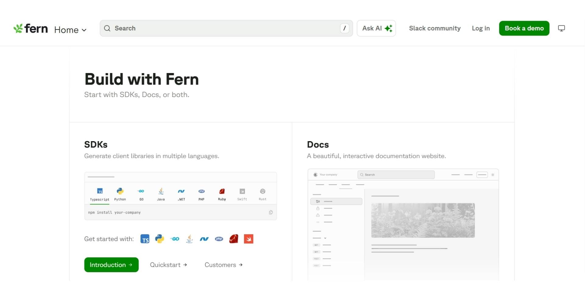 fern dashboard