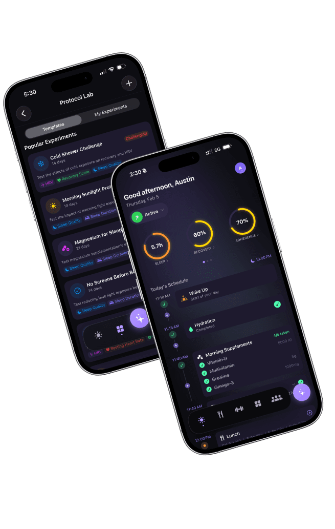 Mobile app for human health operating system