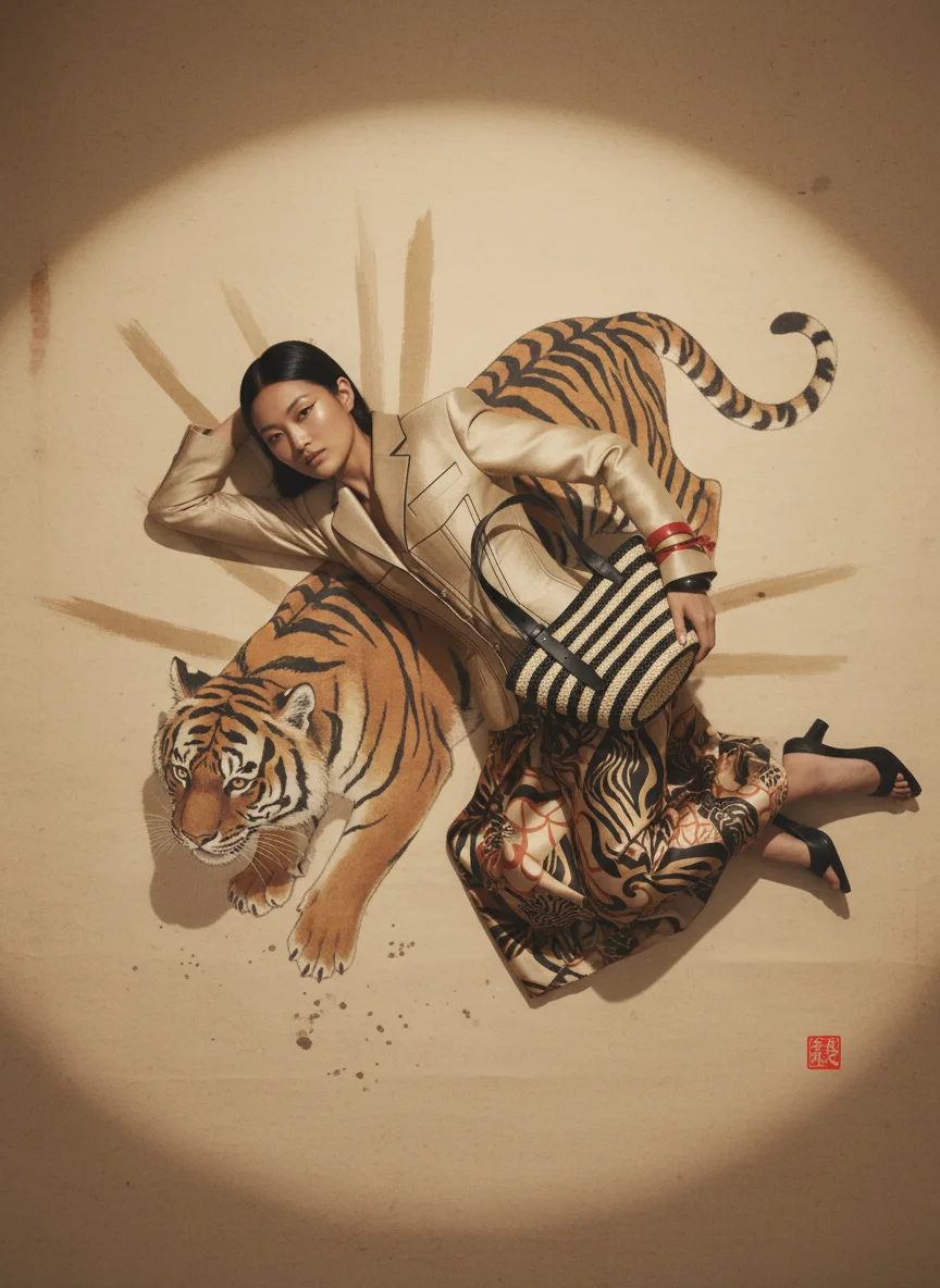 a woman with flowers