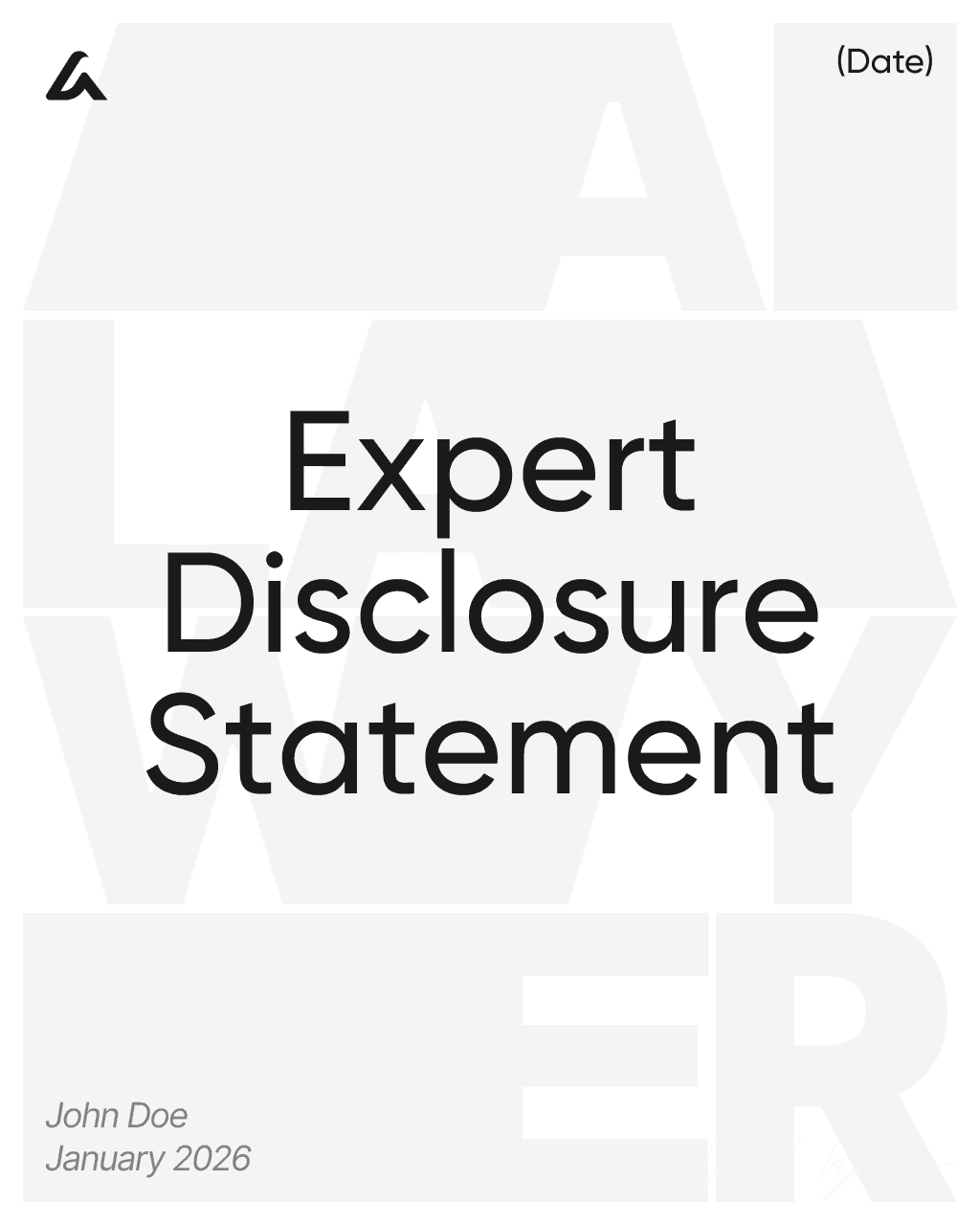 Expert Disclosure Statement
