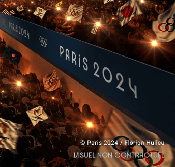 Abstract colorful shapes and textures create a vibrant composition