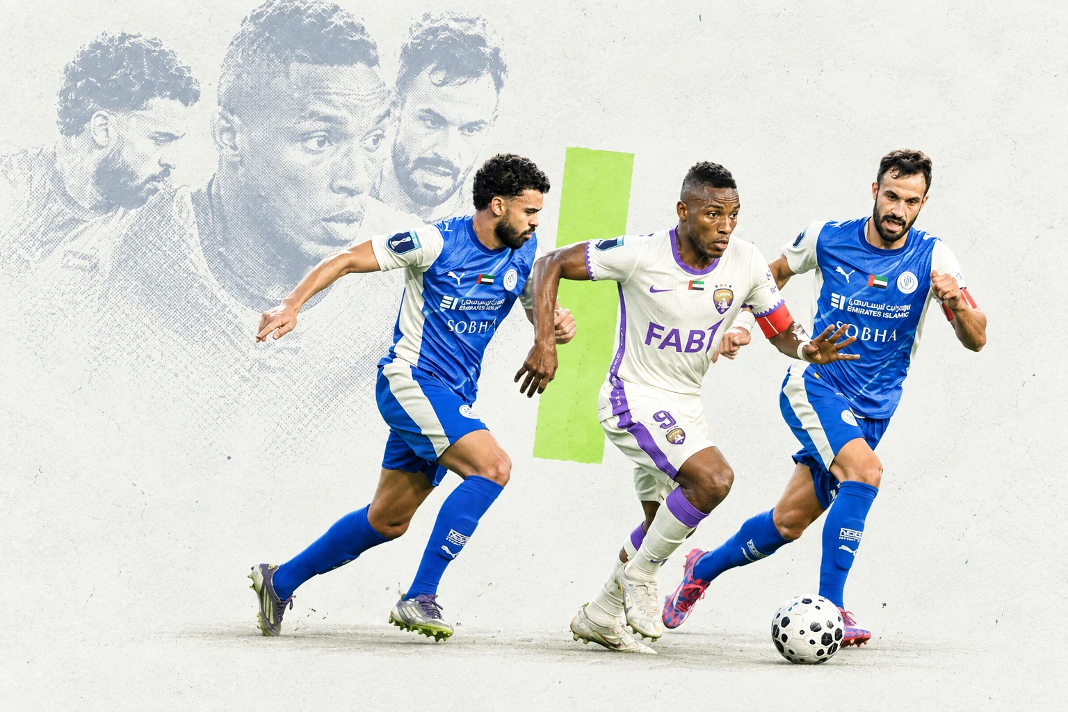 Editorial composition of Al Ain and Bani Yas football players
