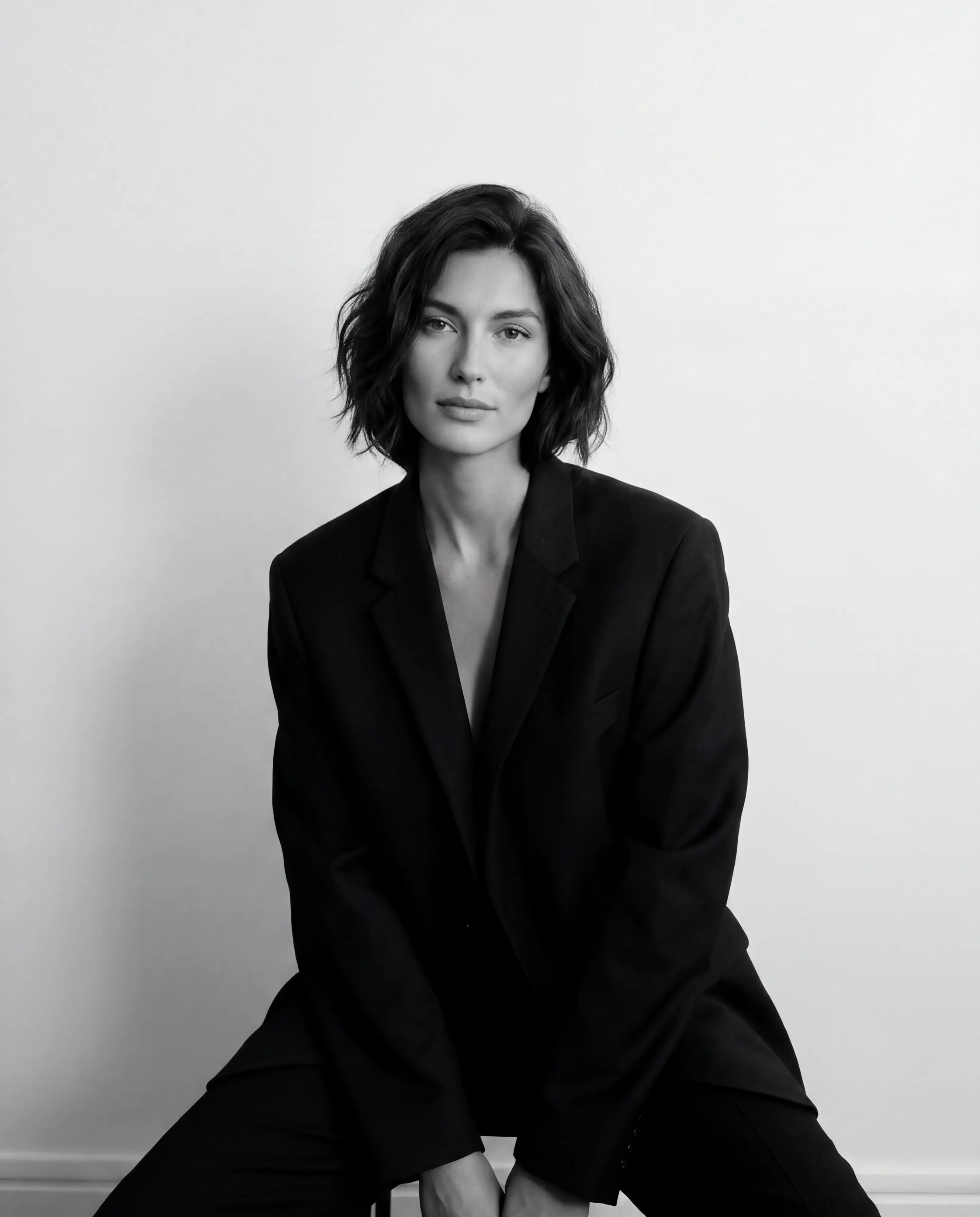 b/w image of a ceo wearing turtle neck tshirt
