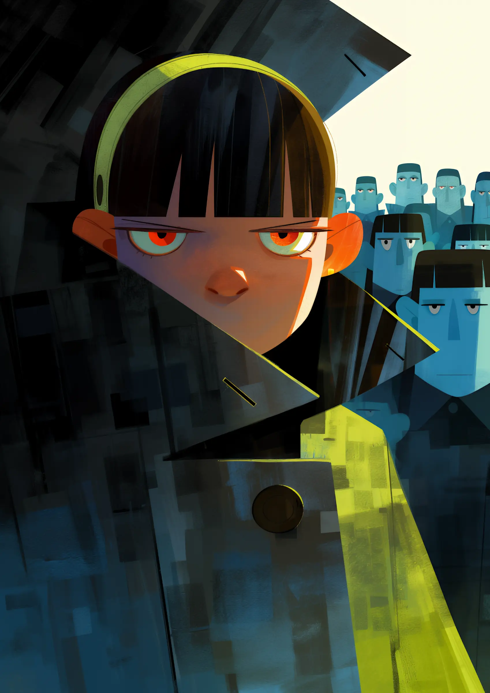 Illustration of a girl in green