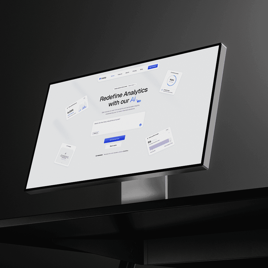 Intelly — Framer website template preview by Kota Studio