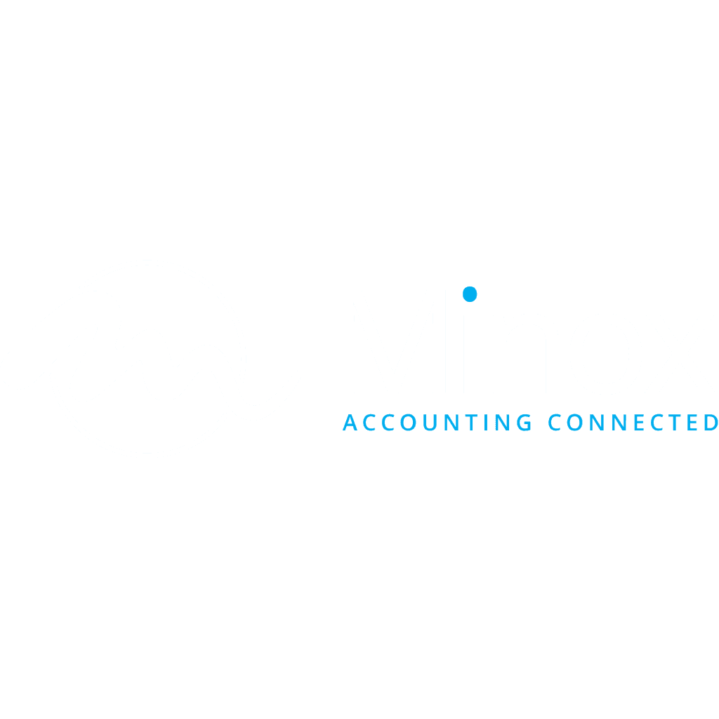 Logo of Minox, featuring a stylized design with a fish and the brand name in blue and grey.