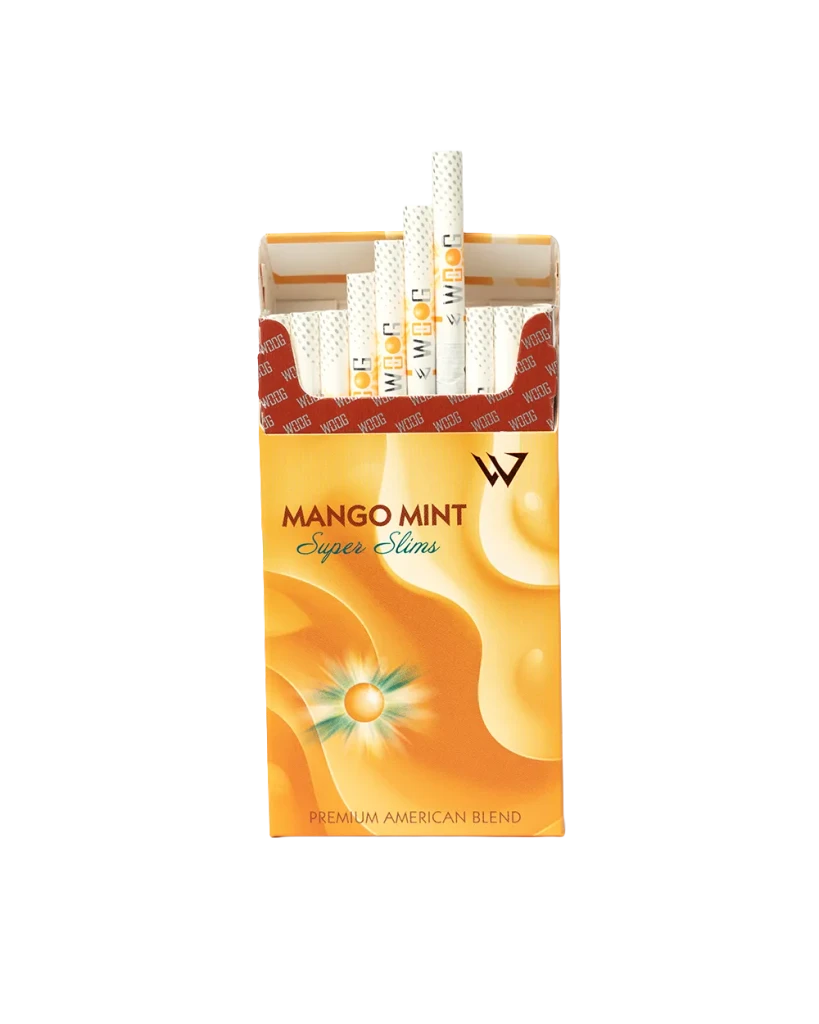 Woog Mango Mint cigarette pack.