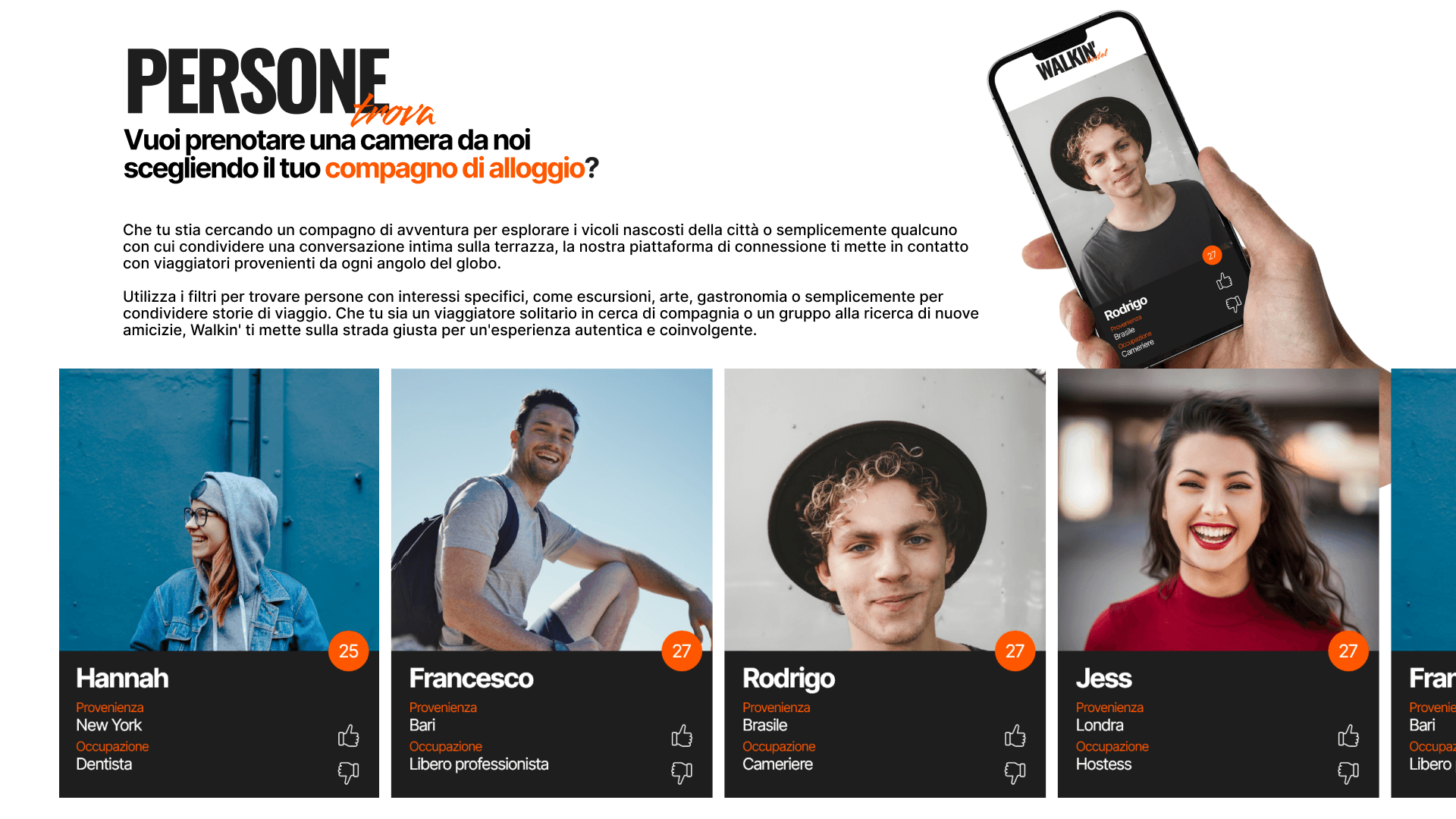 Walkin'hostel sito web trova compagno di alloggio