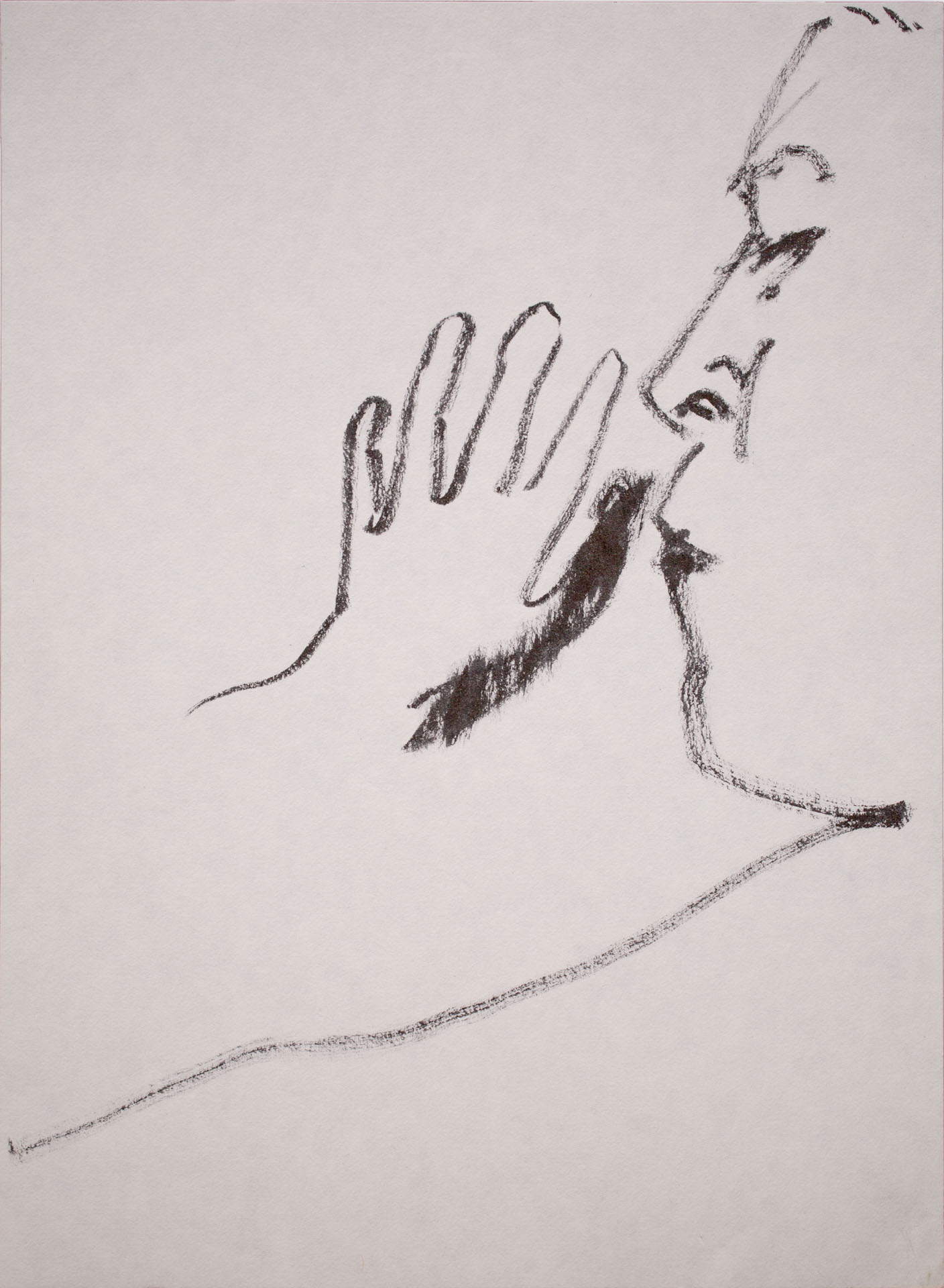 Sleeping, 2022, ink on paper, 14x11"