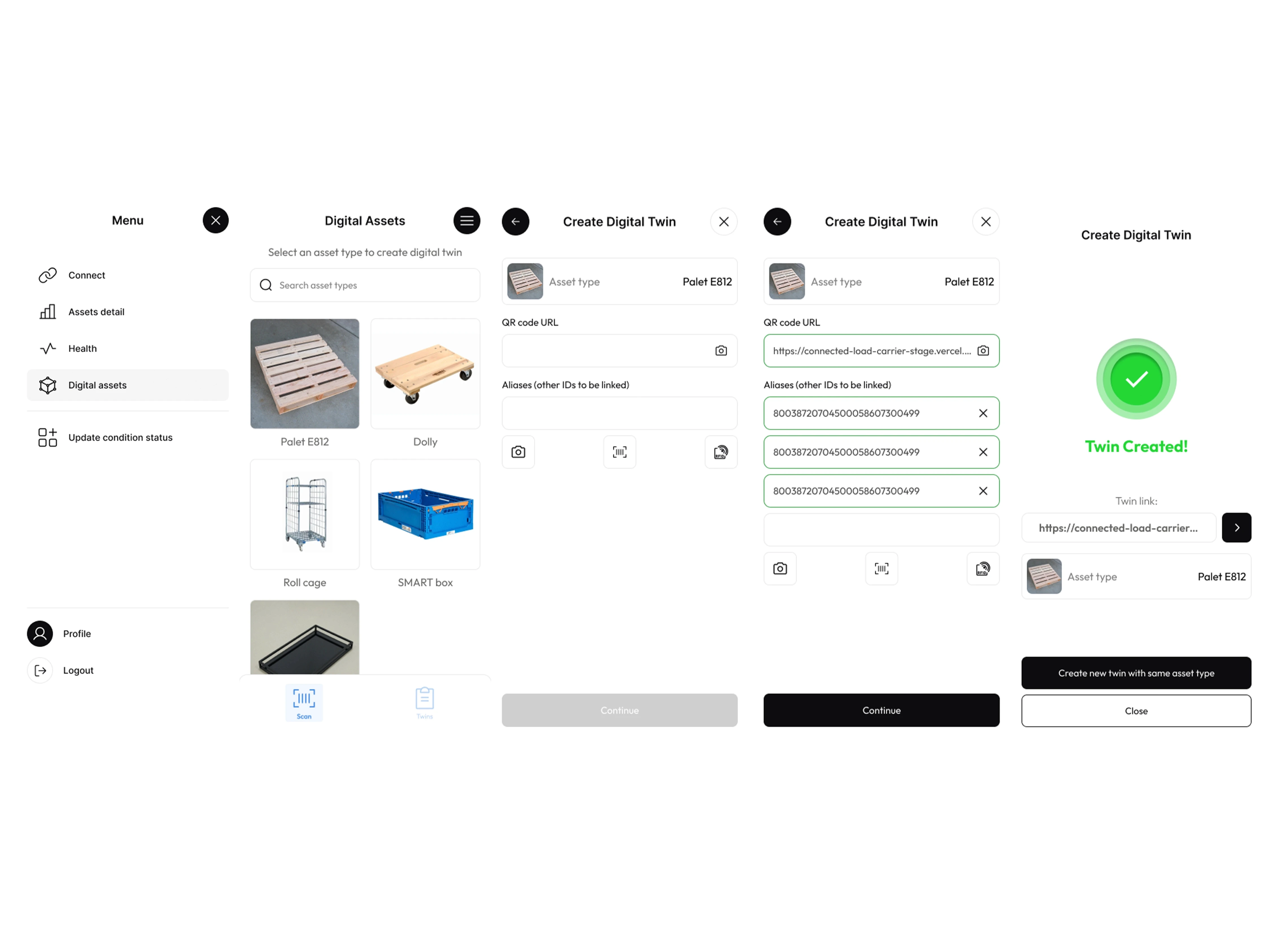 Picture of Connected Load Carrier dashboard