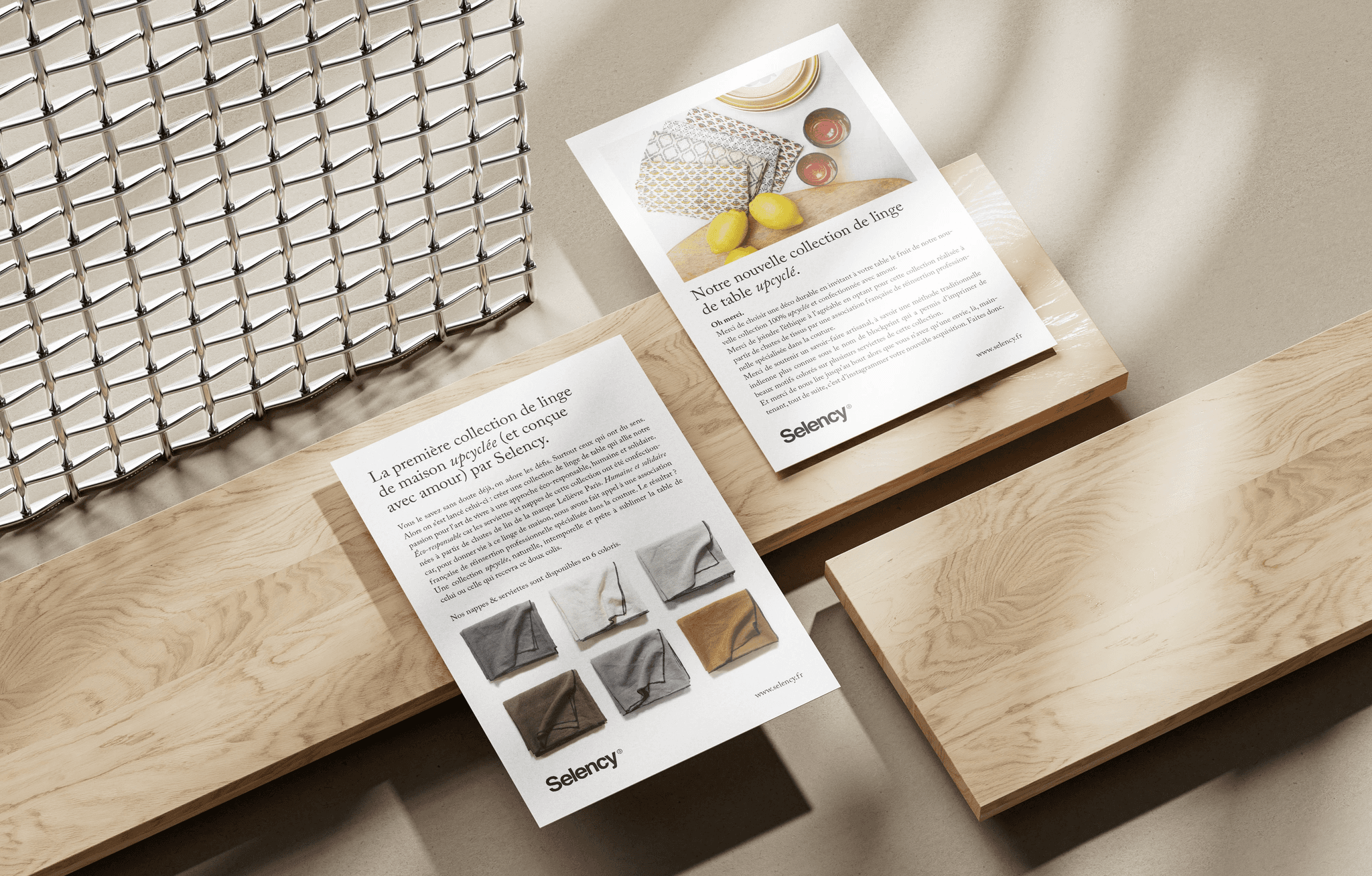 Flyer print et branding pour la campagne d'une marque de déco à Paris