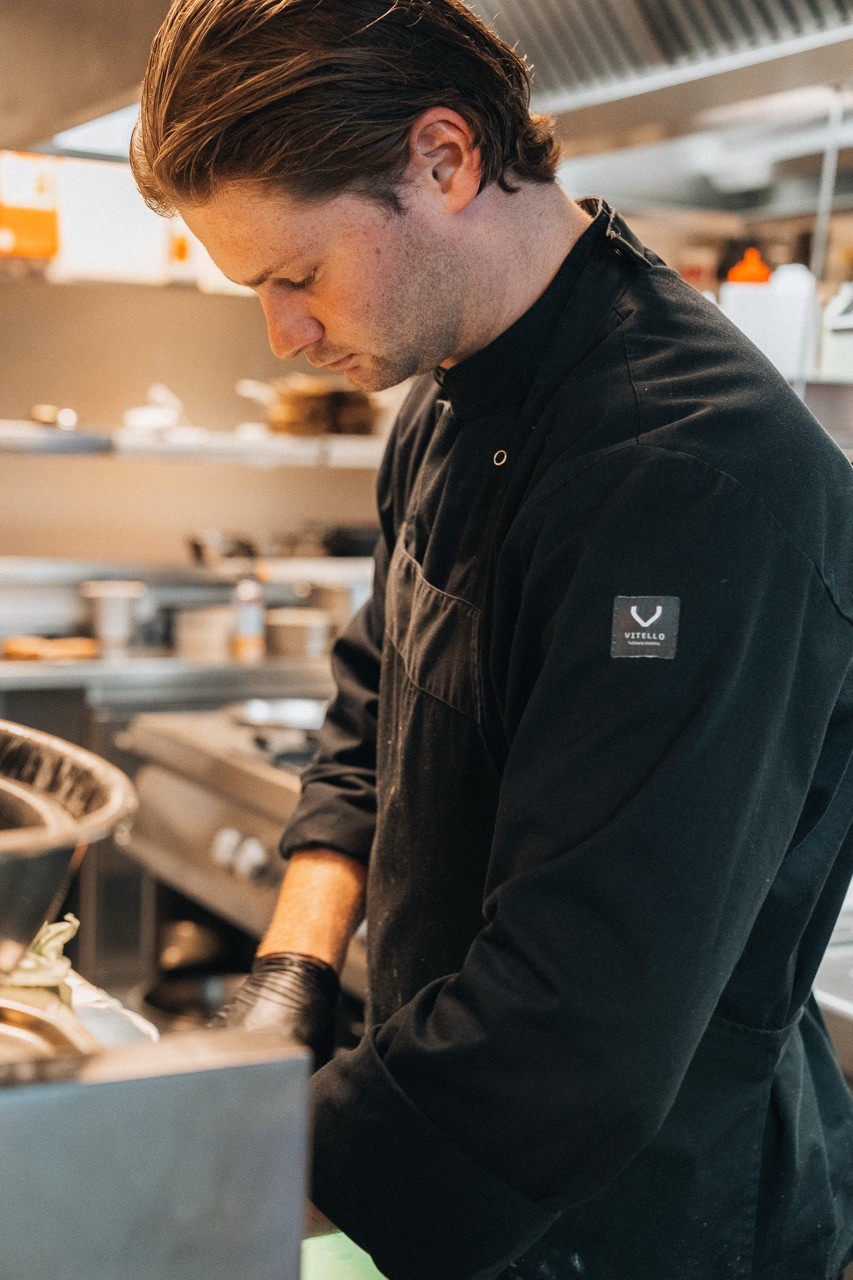 man cooking
