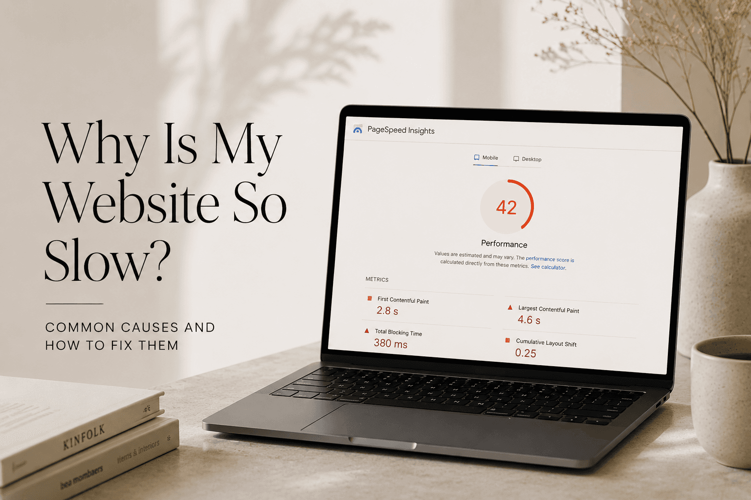 Why Is My Website So Slow? PageSpeed Insights report showing website performance issues and slow loading metrics