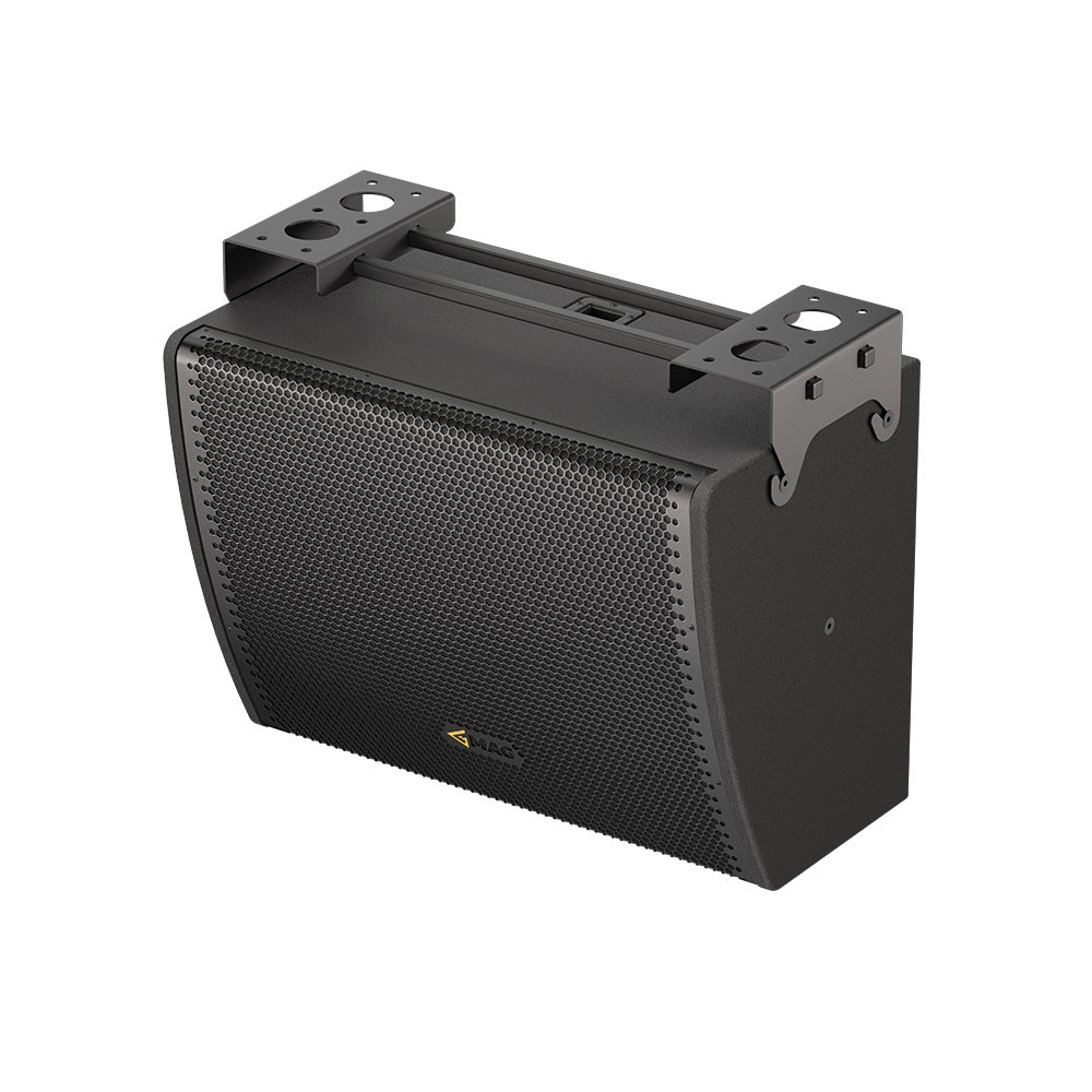 Black speaker with mounting bracket