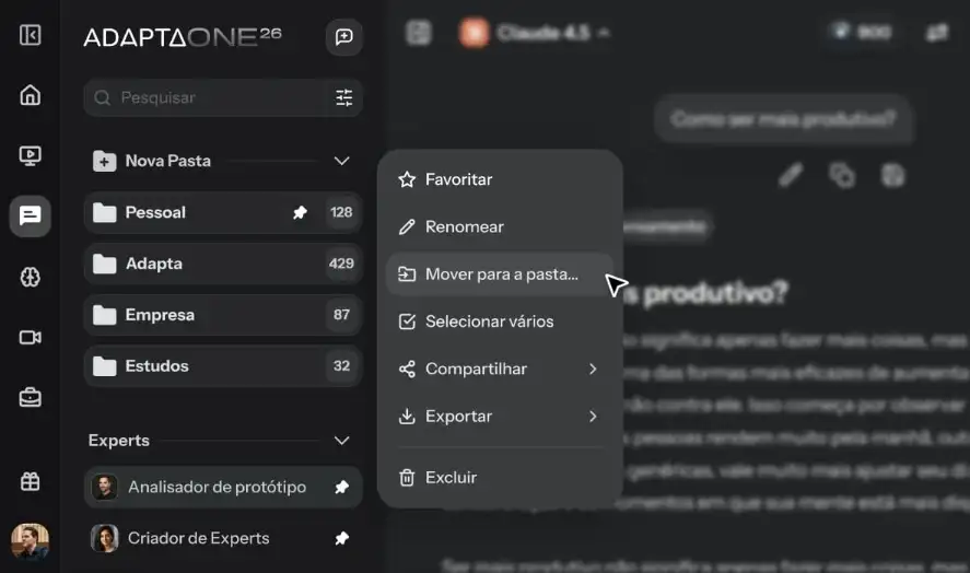 Adapta One - Organizar Chats