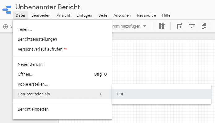 Bericht als PDF speichern