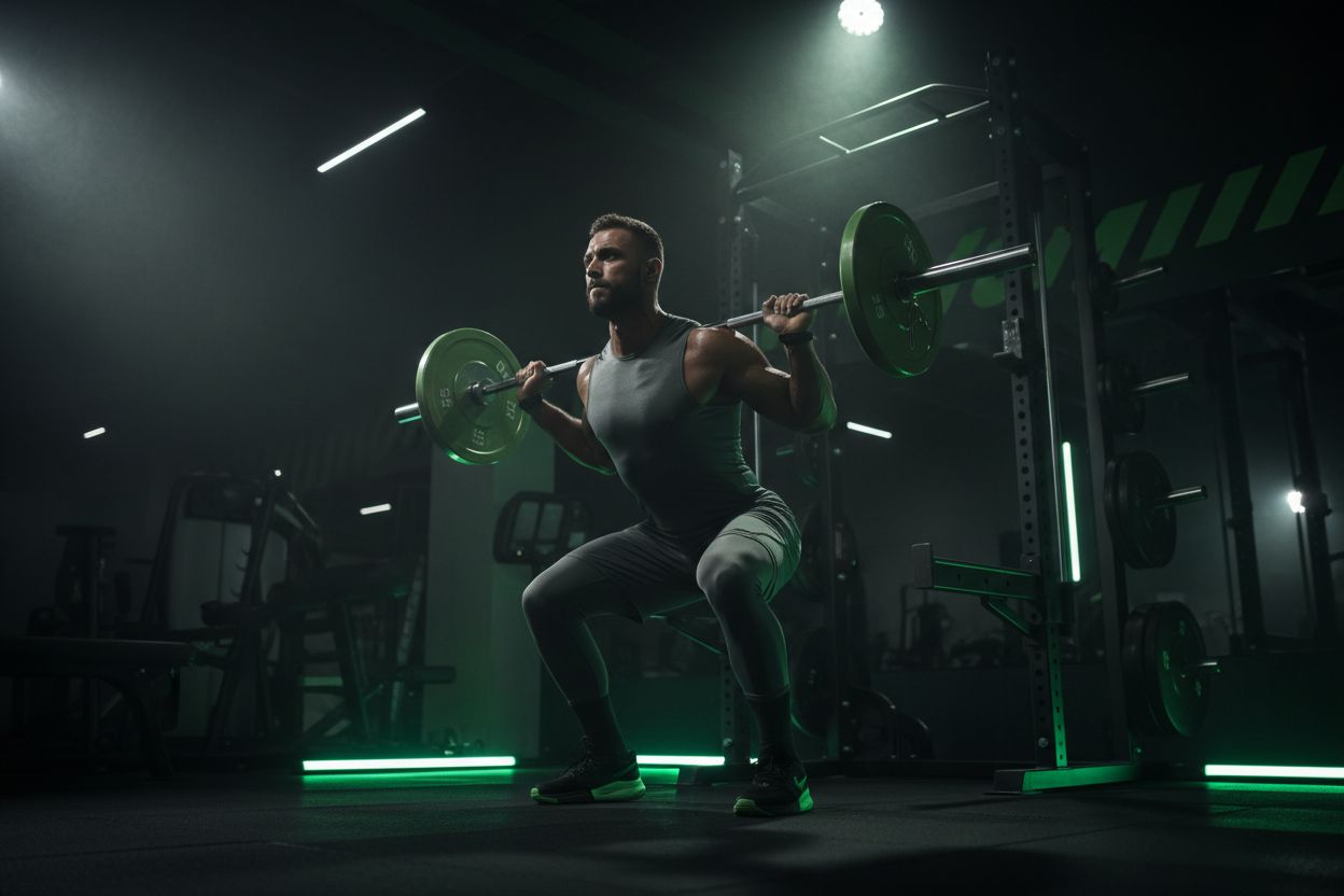 Person lifting weights in a gym