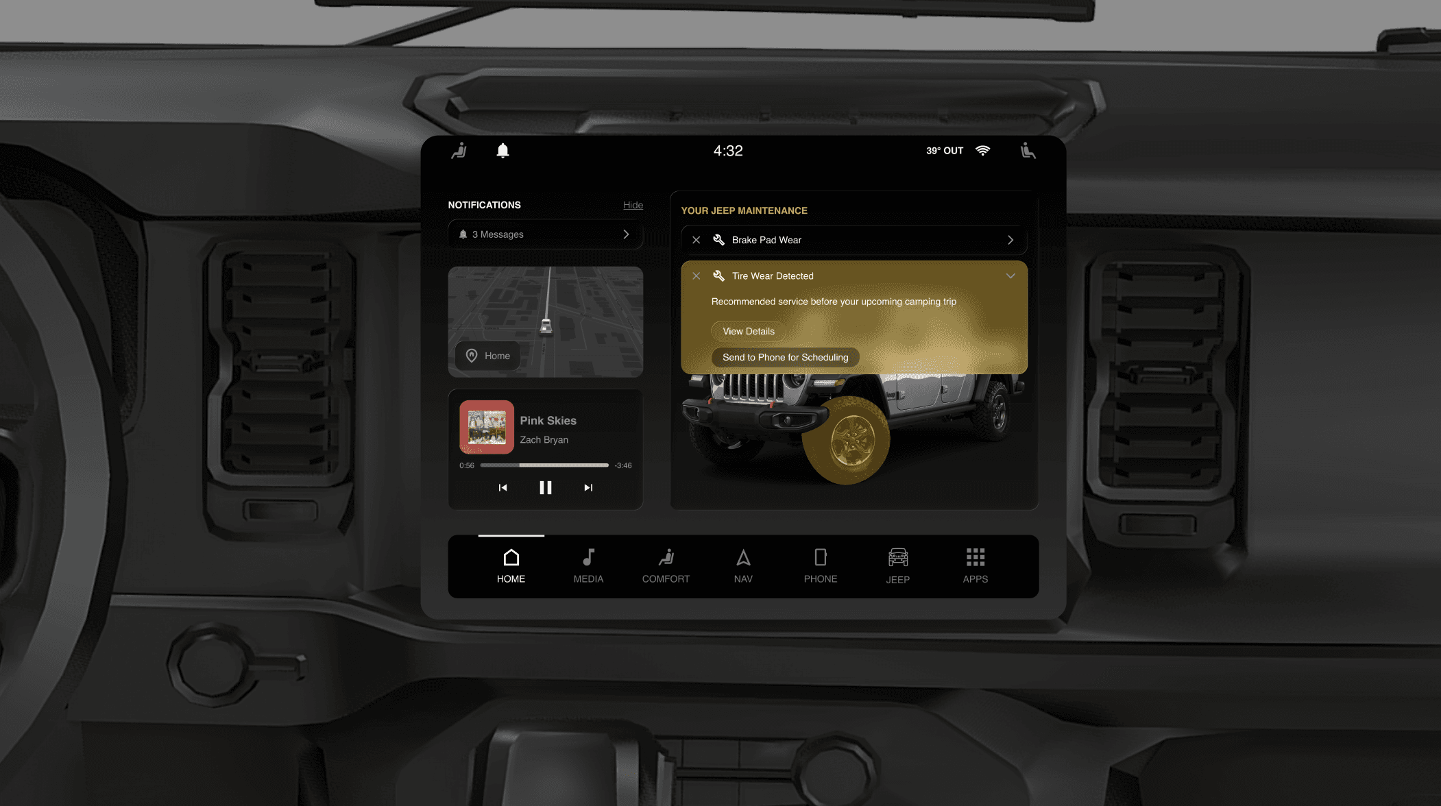 JeepView AR scanner maintenance alert