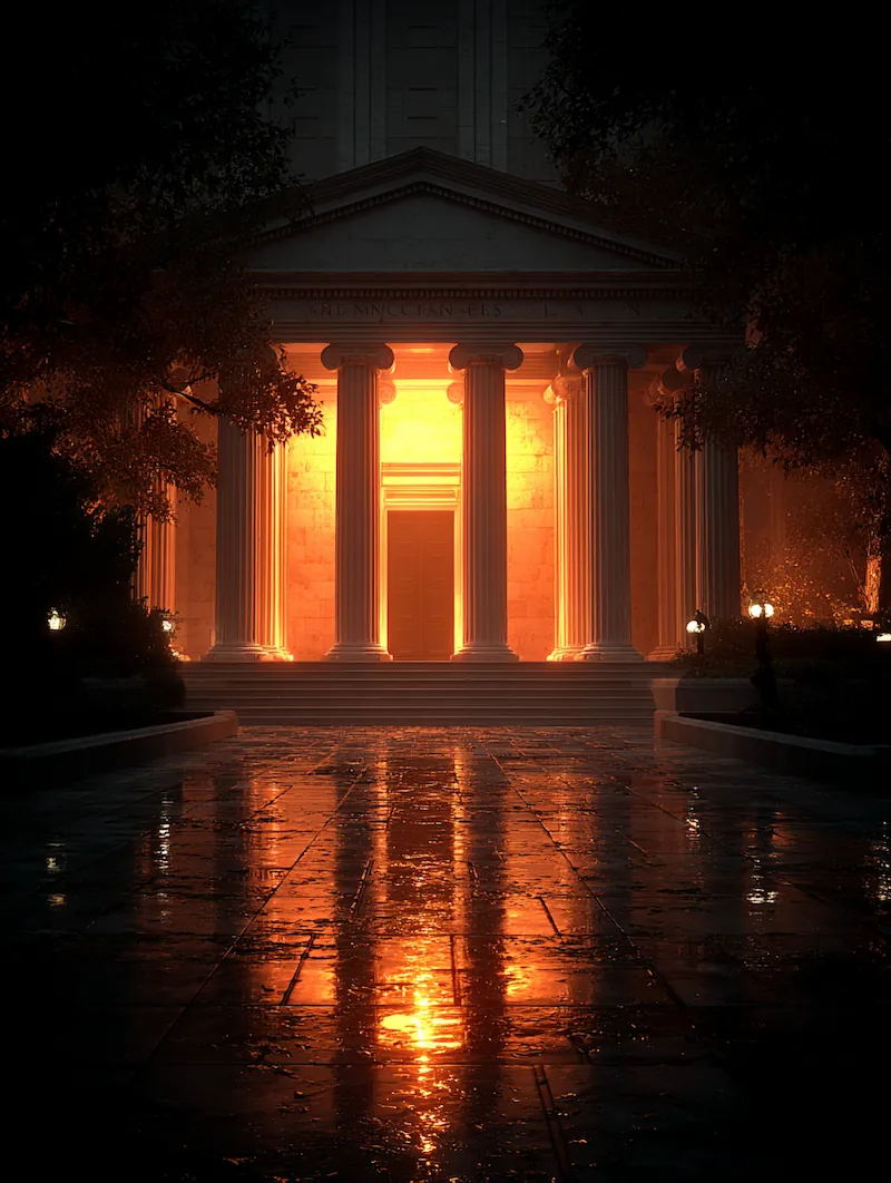 an image showing a bank in our brand colors