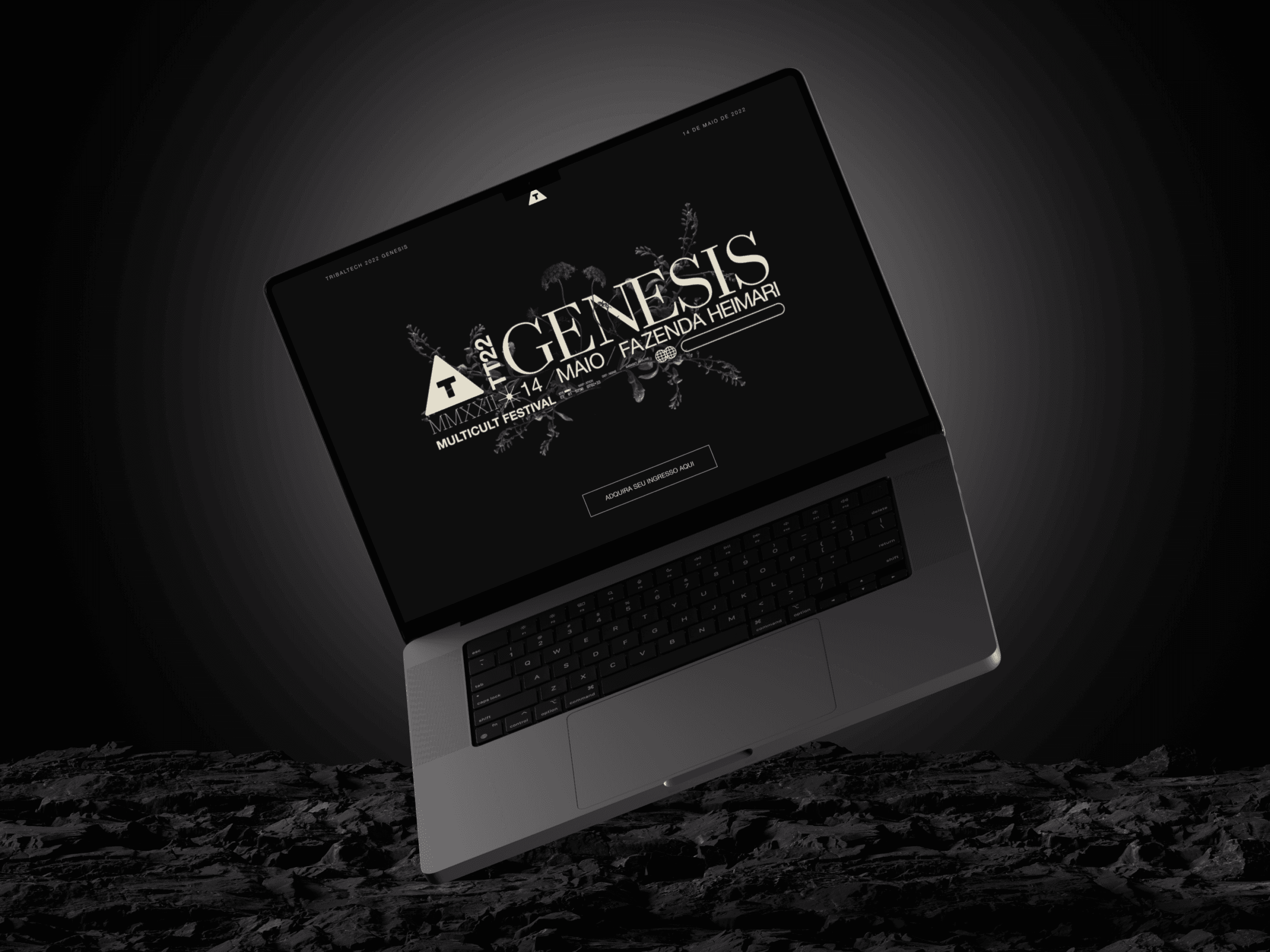 Mockup laptop para o site da TribalTech.
