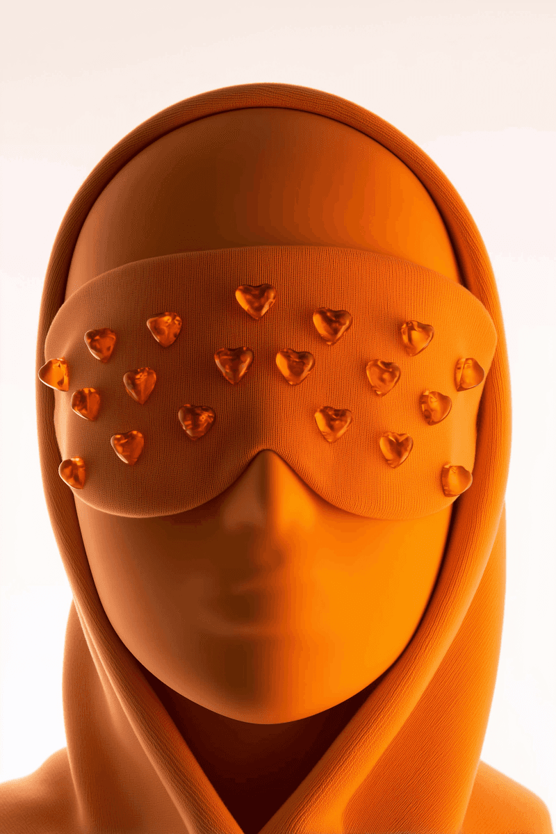 men with orange face and glasses