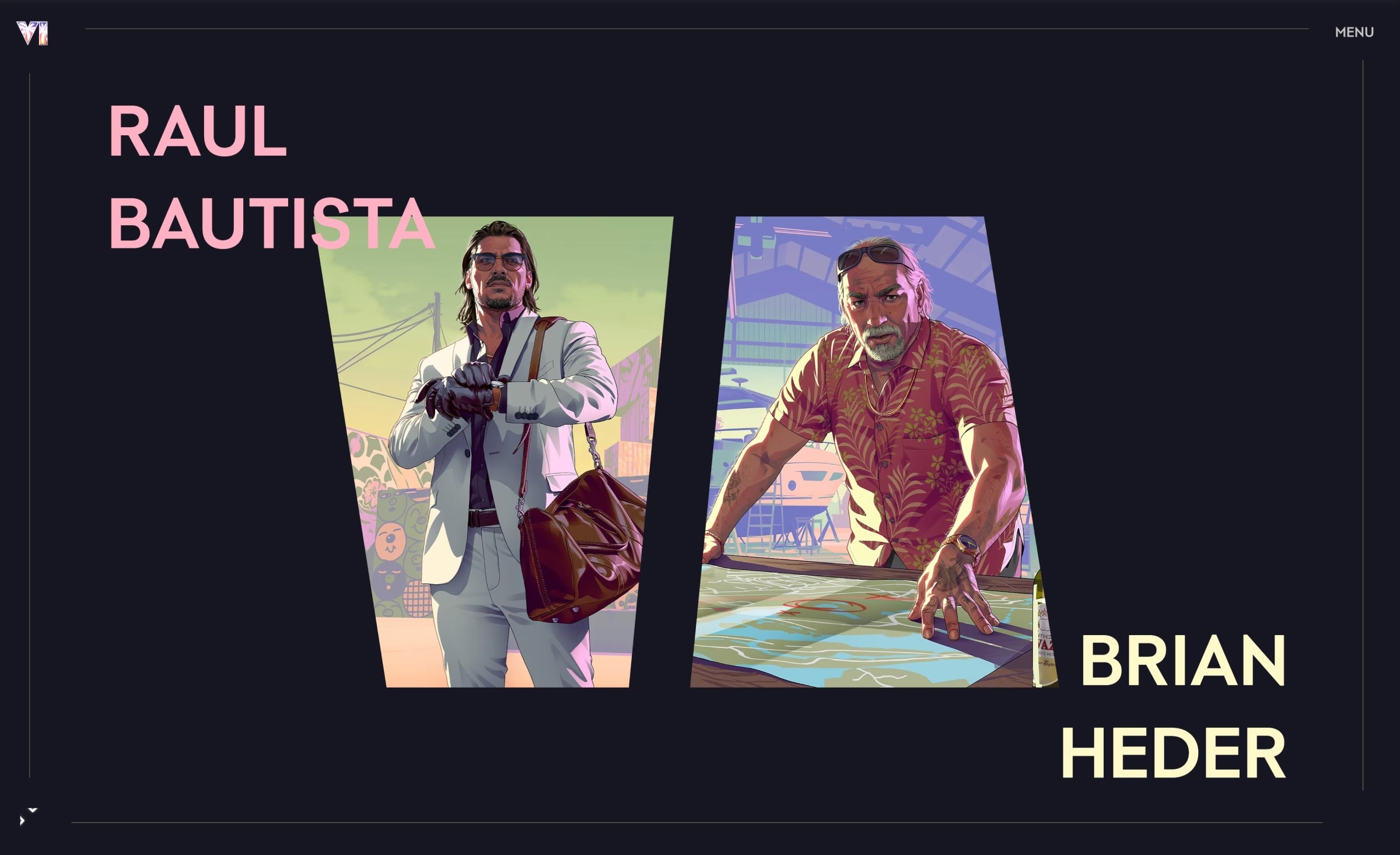 Side characters introduction screen