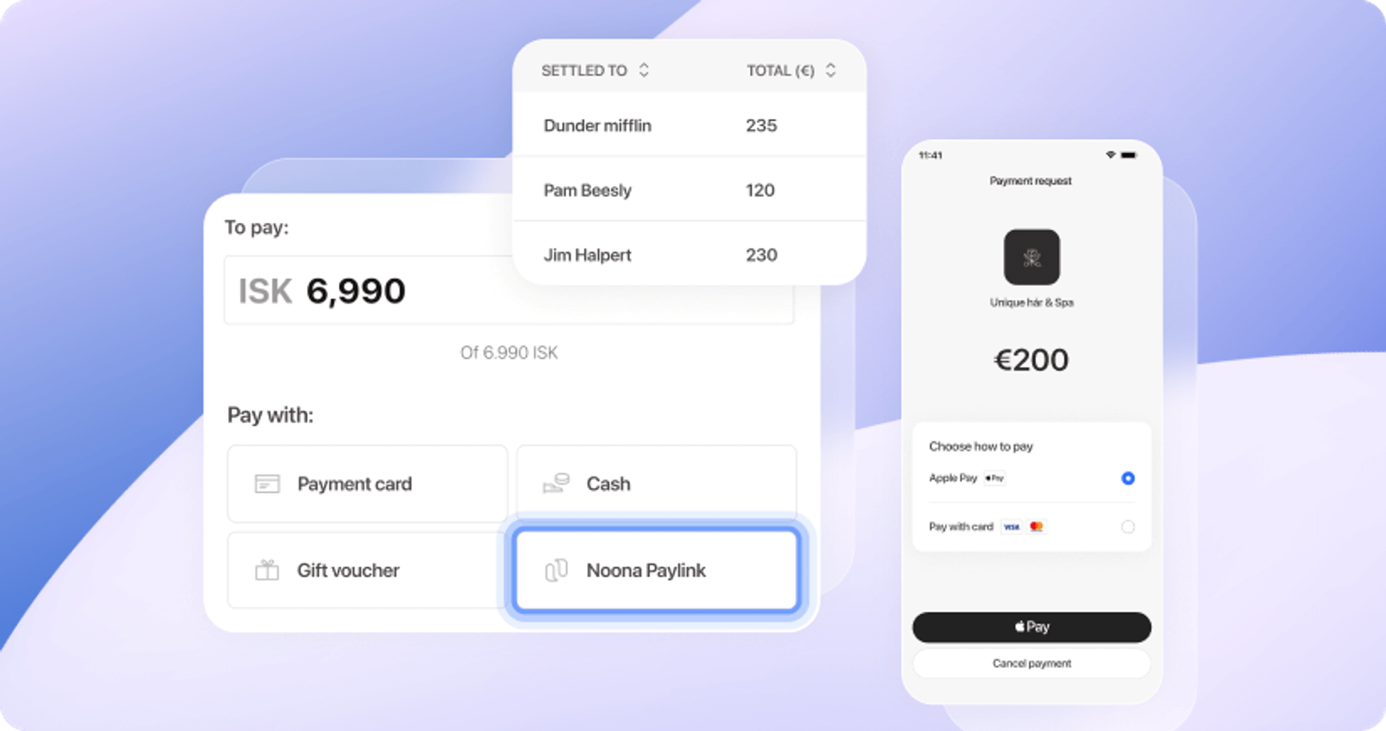 Noona Paylink & Split Settlements