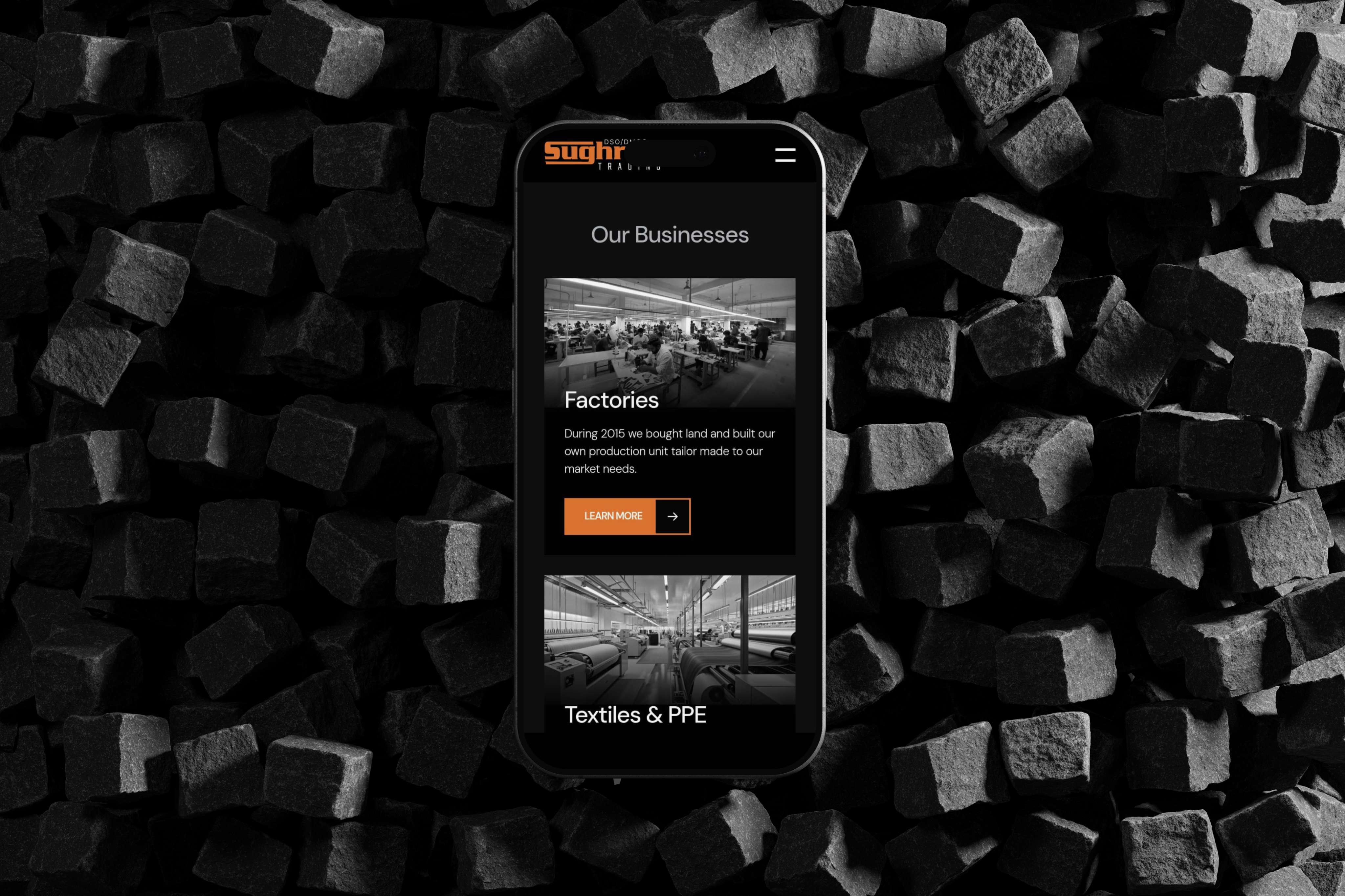 Sughran Trading Website Design | Textiles, Garments & Commodities in Pakistan