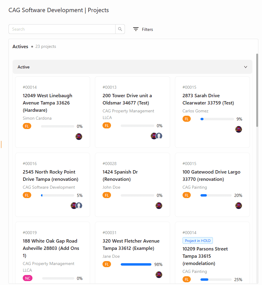 An image of Freelio's project ui