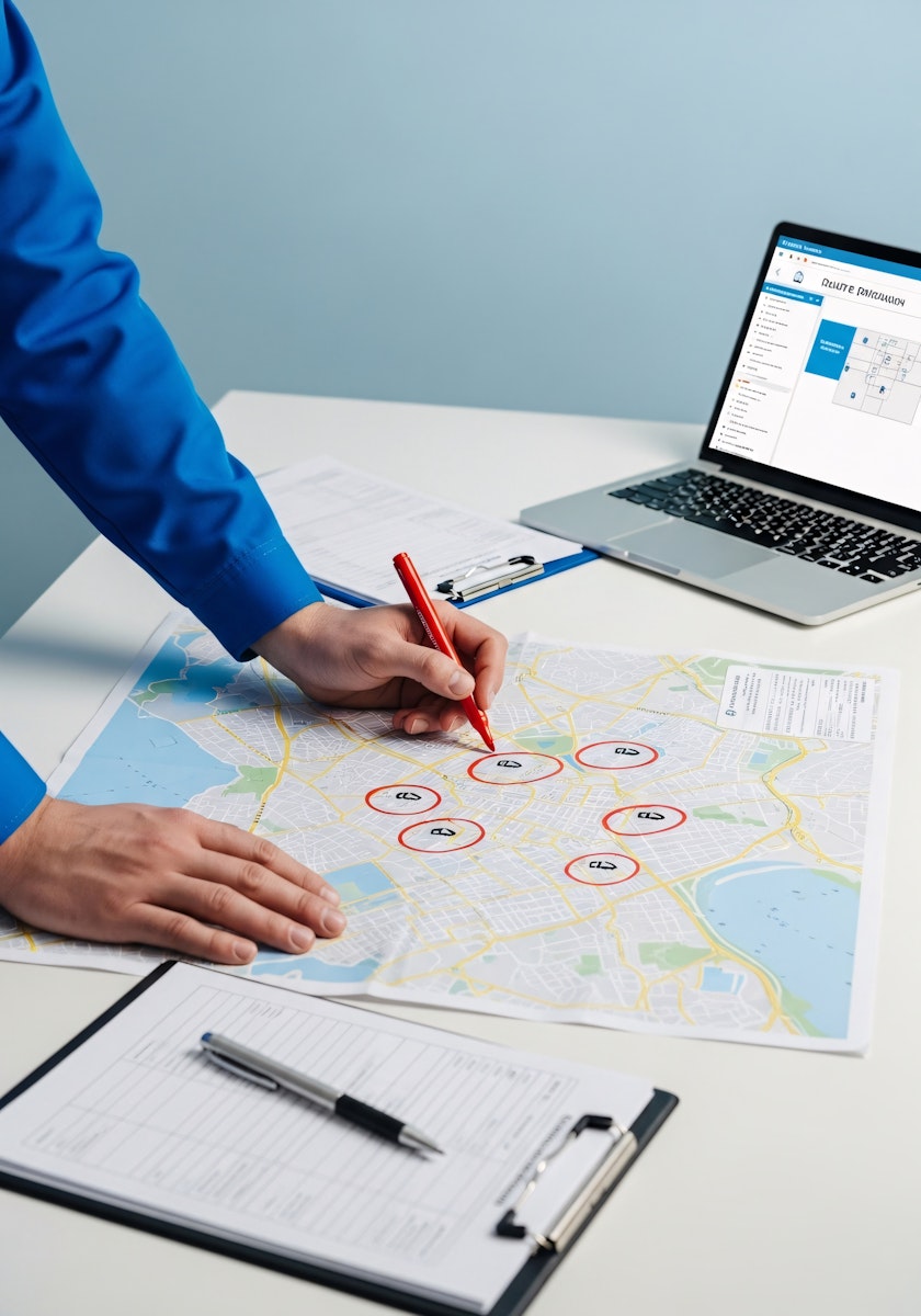 Man drawing on table