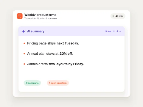 Fieldnote, AI summary