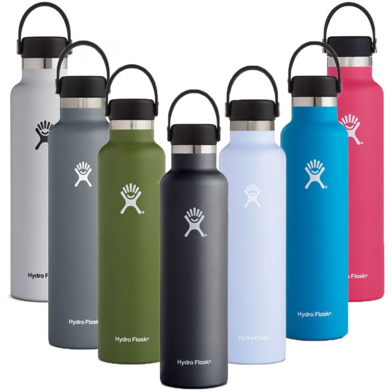 Hydro Flask standard mouth water bottle with flex cap and double-wall insulation