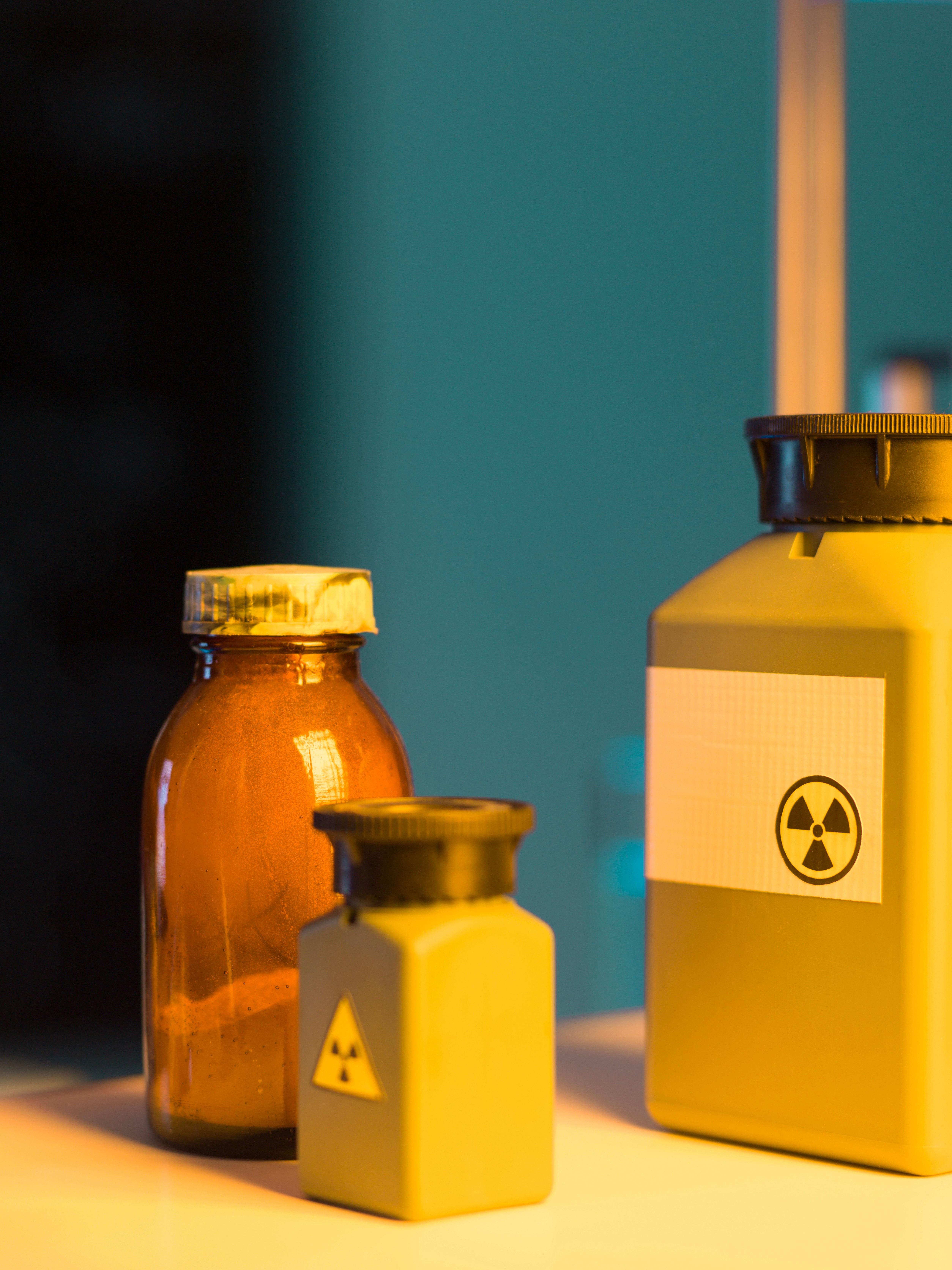 Radioactive materials placed on the table