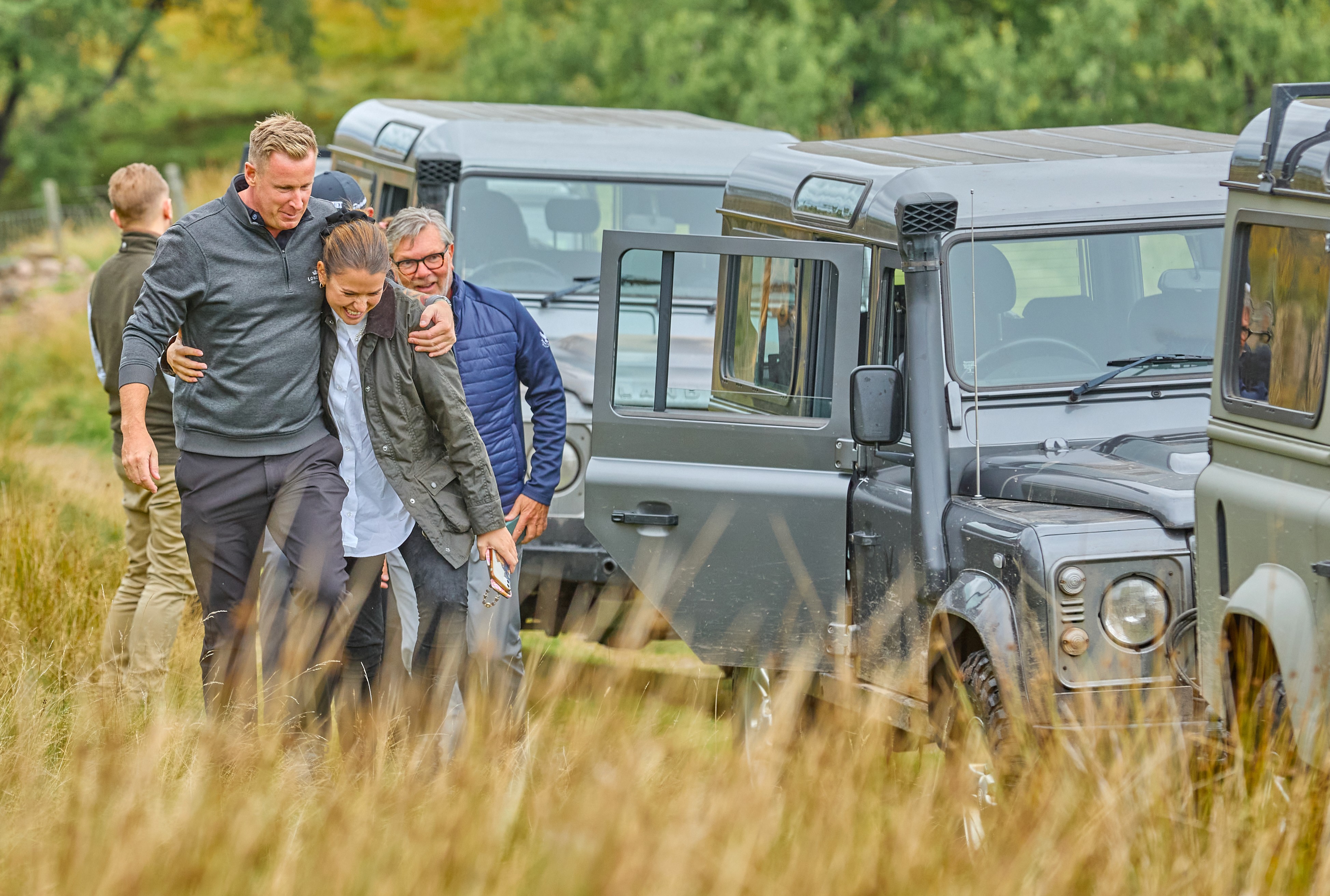 Audemars Piguet VIP guests enjoying an off-road experience at Gleneagles – luxury event photography.