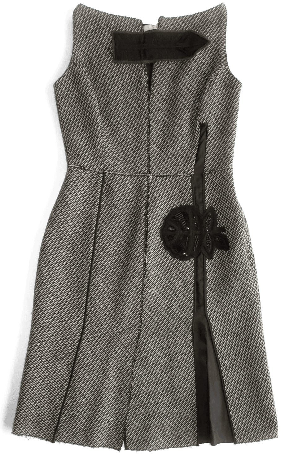 Grey Wool Mini Dress