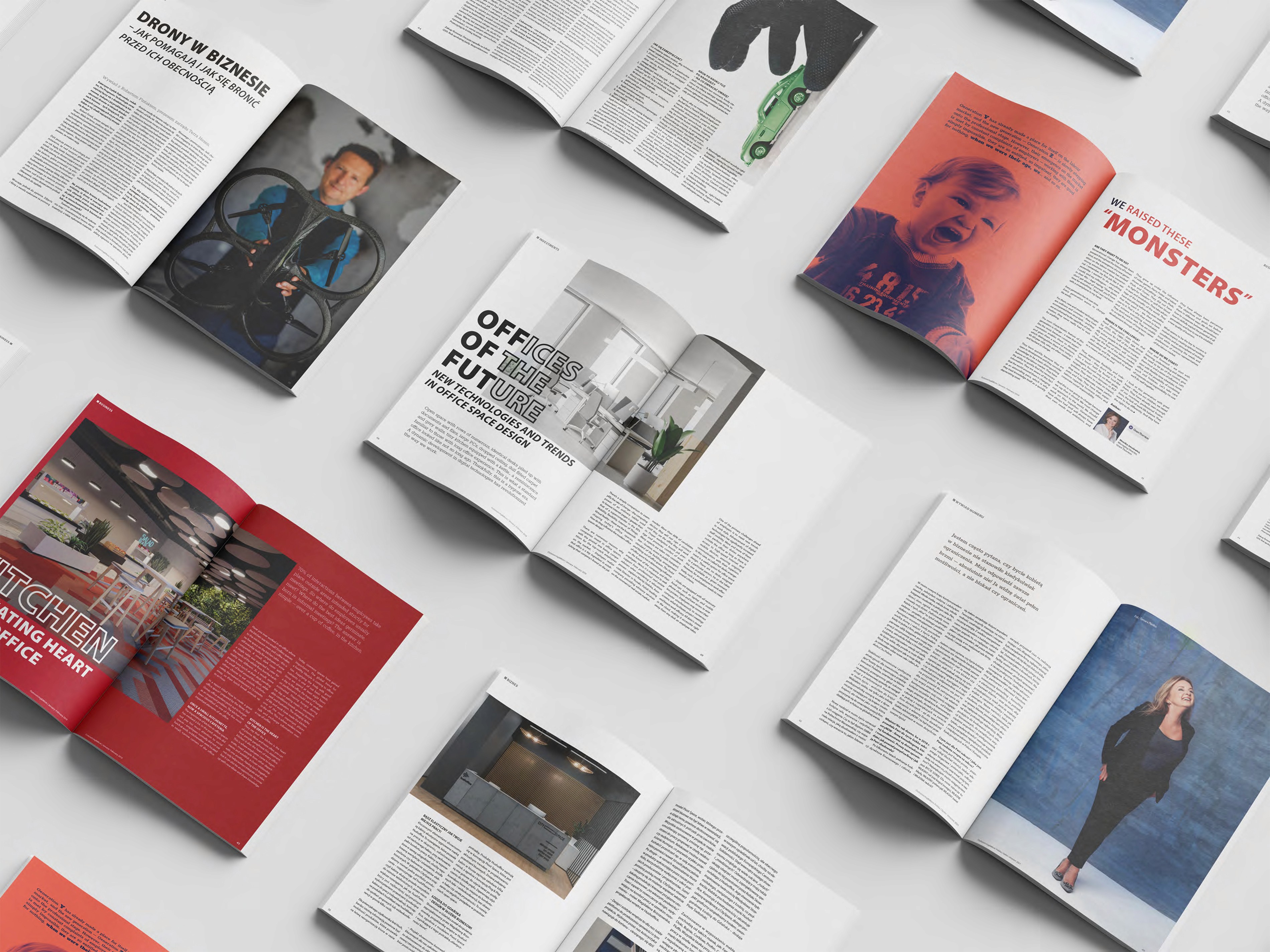 Magazine spreads