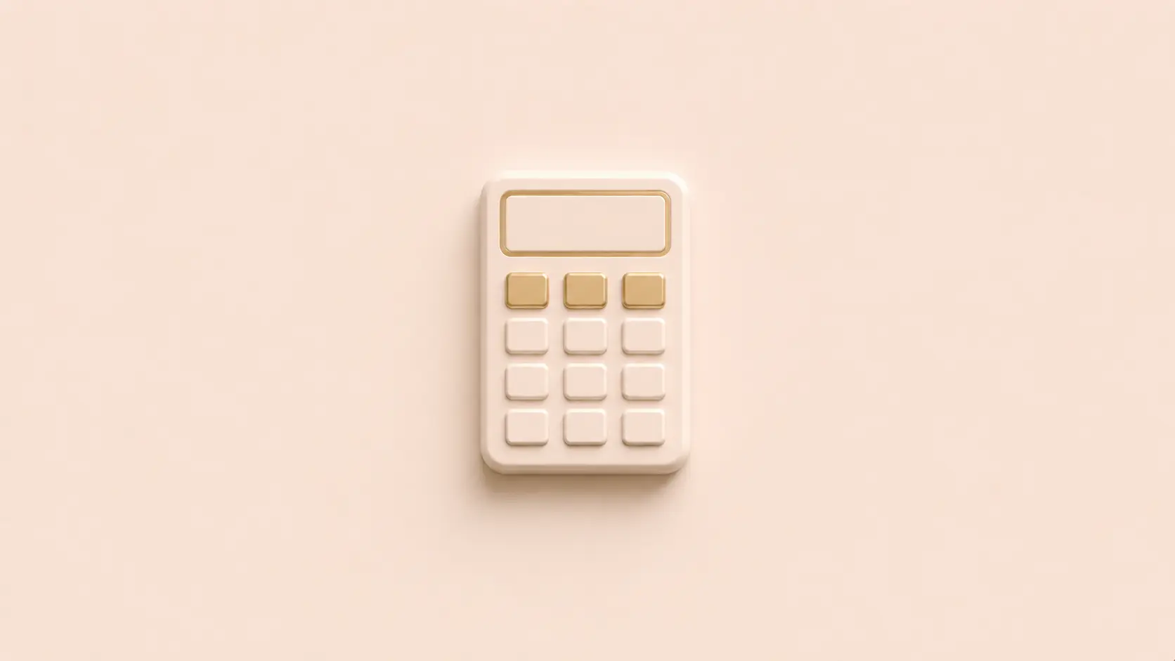 Neumorphic calculator on cream canvas representing the cost analysis of building your own DeFi vault in 2026