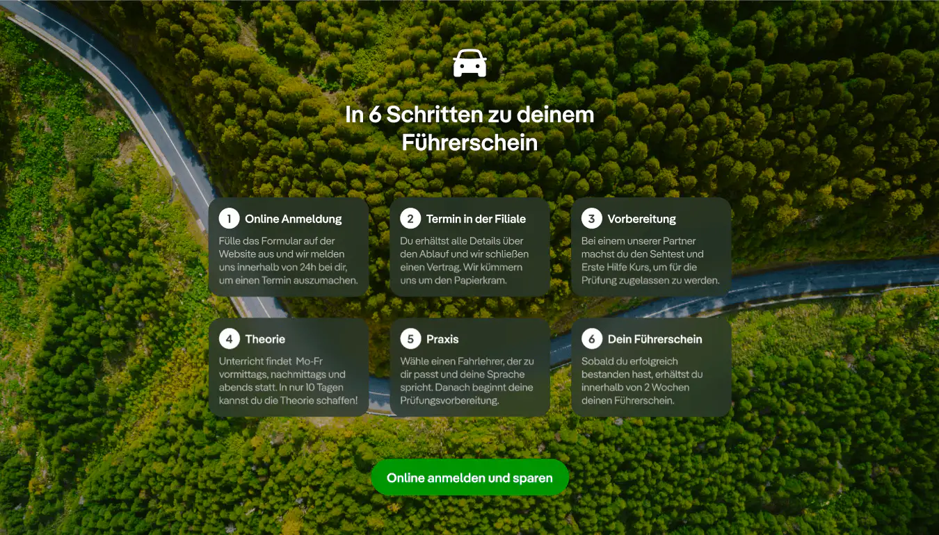 Screenshot von dem Projekt