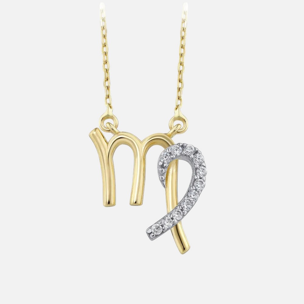 Assos Pırlanta 14 Ayar Altın Başak Burcu Tasarım Kolye