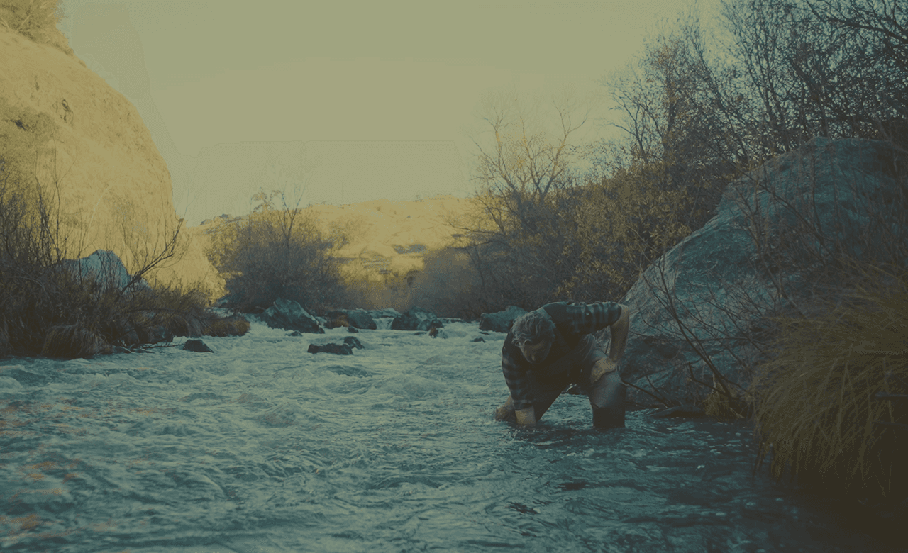 Blue chemical Solution beaker