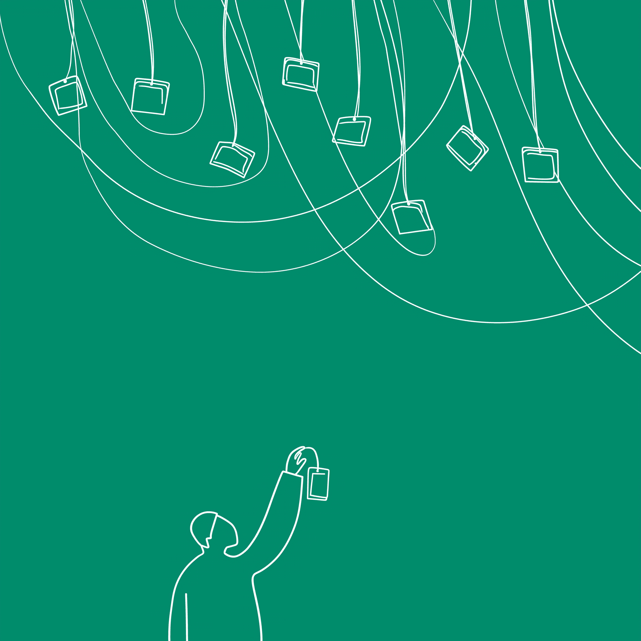 a potrait with lines style art