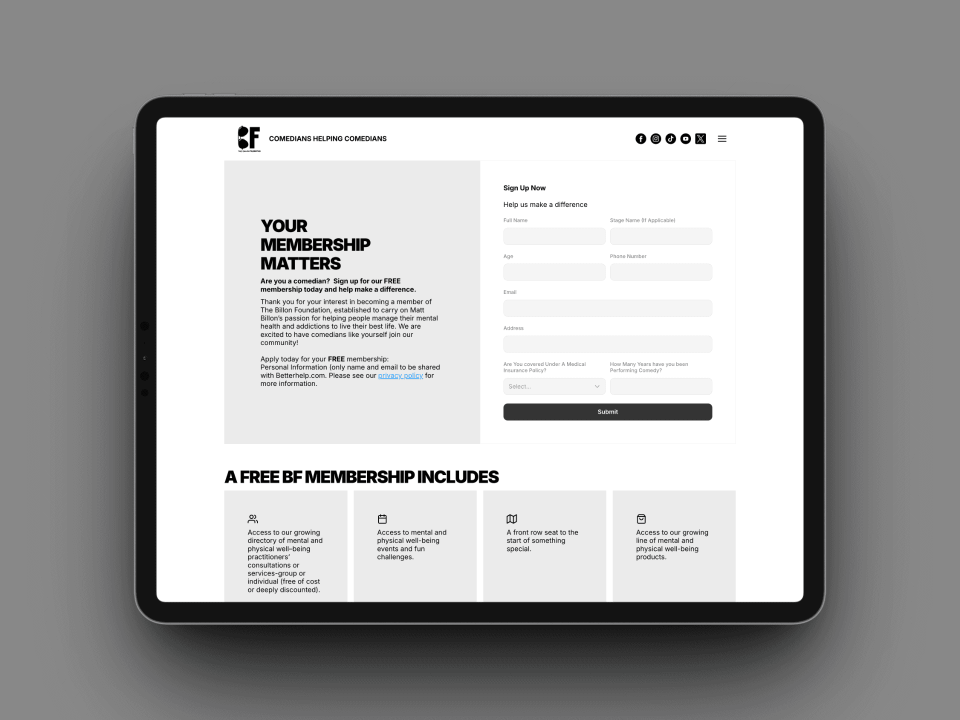 The Billon Foundation Website