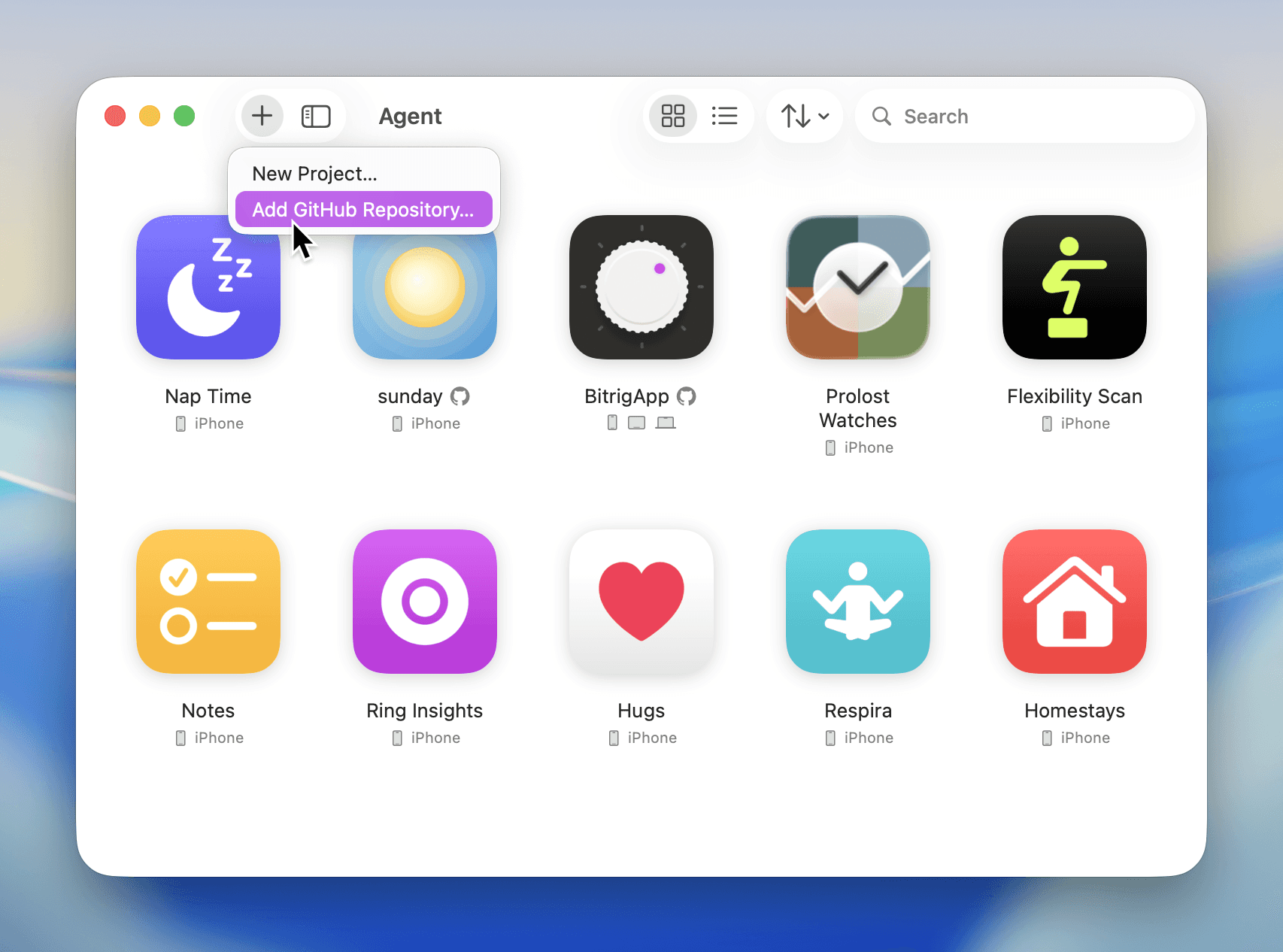 Add an Xcode Project from GitHub