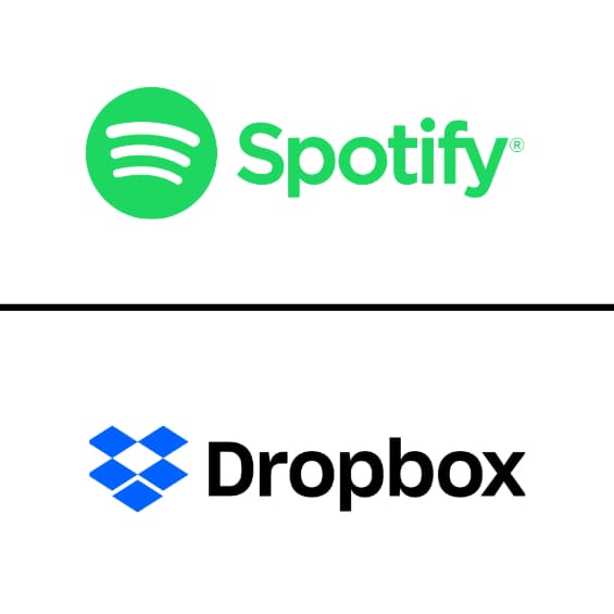 spotify, dropbox