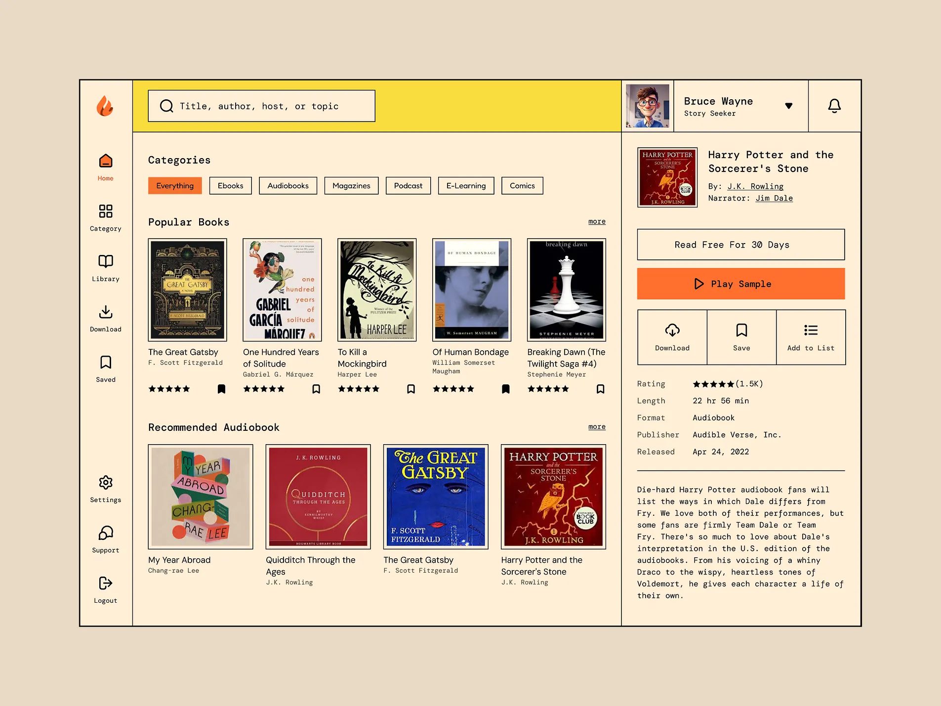 Image of LitVerse Tablet App Design