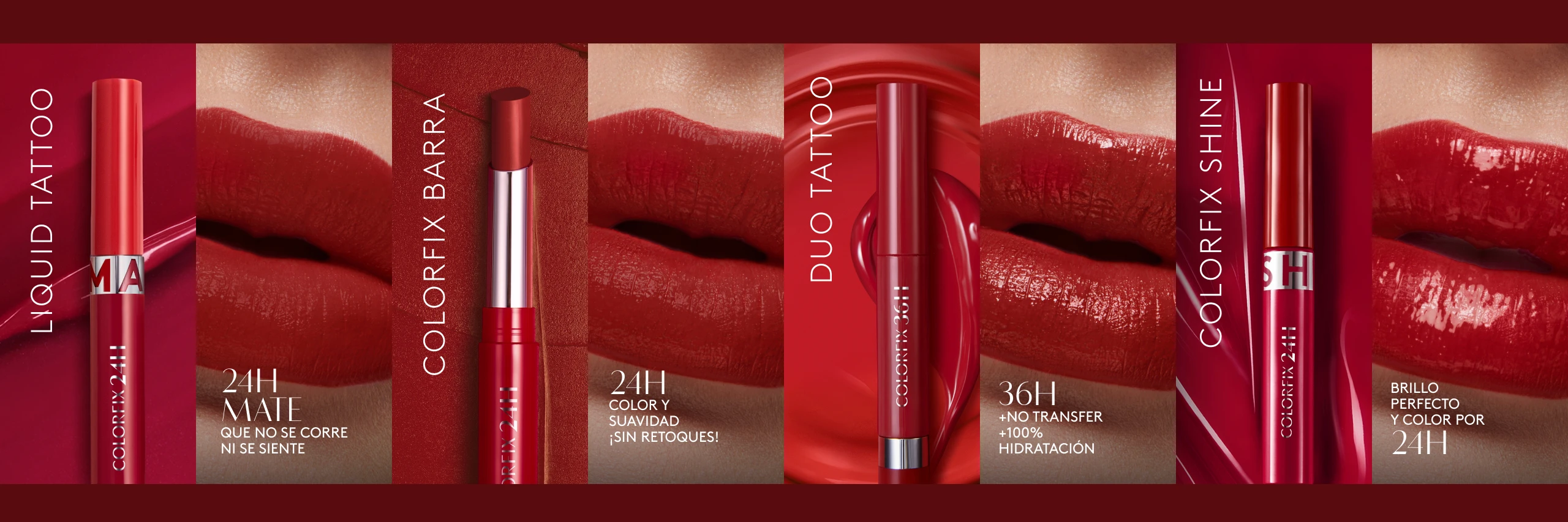 Línea de maquillaje COLORFIX 24H ésika - labiales de larga duración
