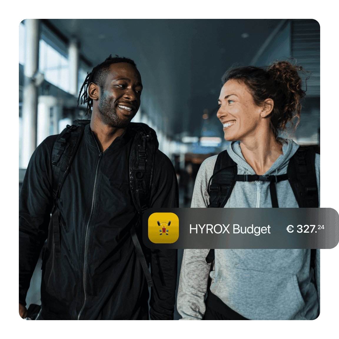 Athletes traveling with bunq on their phone
