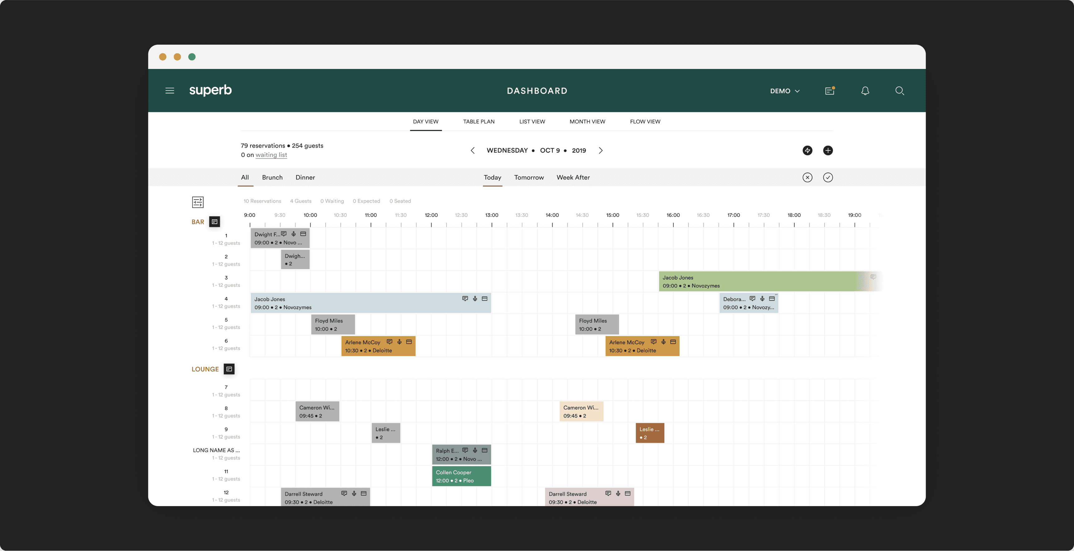 image booking system dashboard design