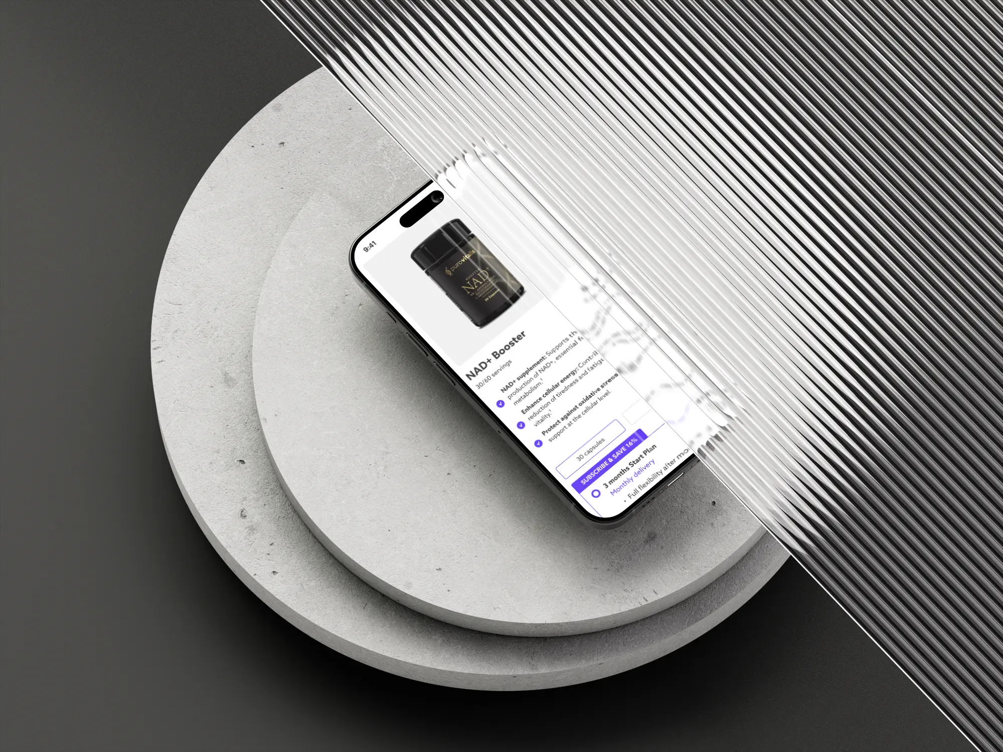 product page design mockup iphone